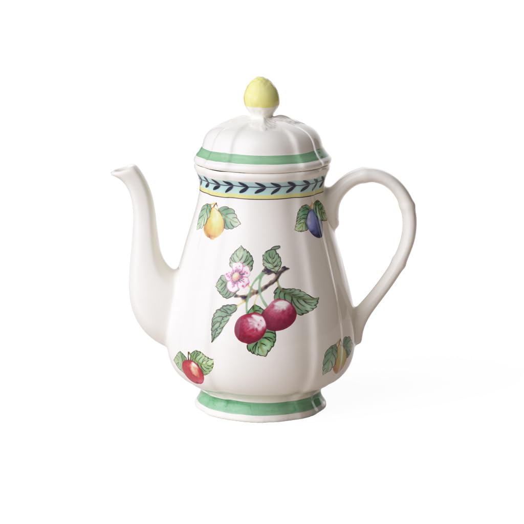 Villeroy & Boch French Garden Fleurence Bricco da caffè, 1,25 Litri, Porcellana Premium, Bianco/Multicolore