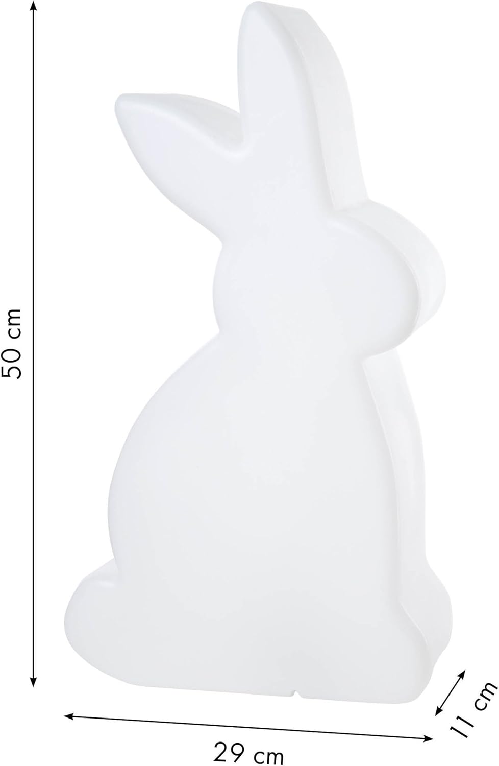 8 seasons design Coniglio Luminoso 50cm, Bianco - immagine 2