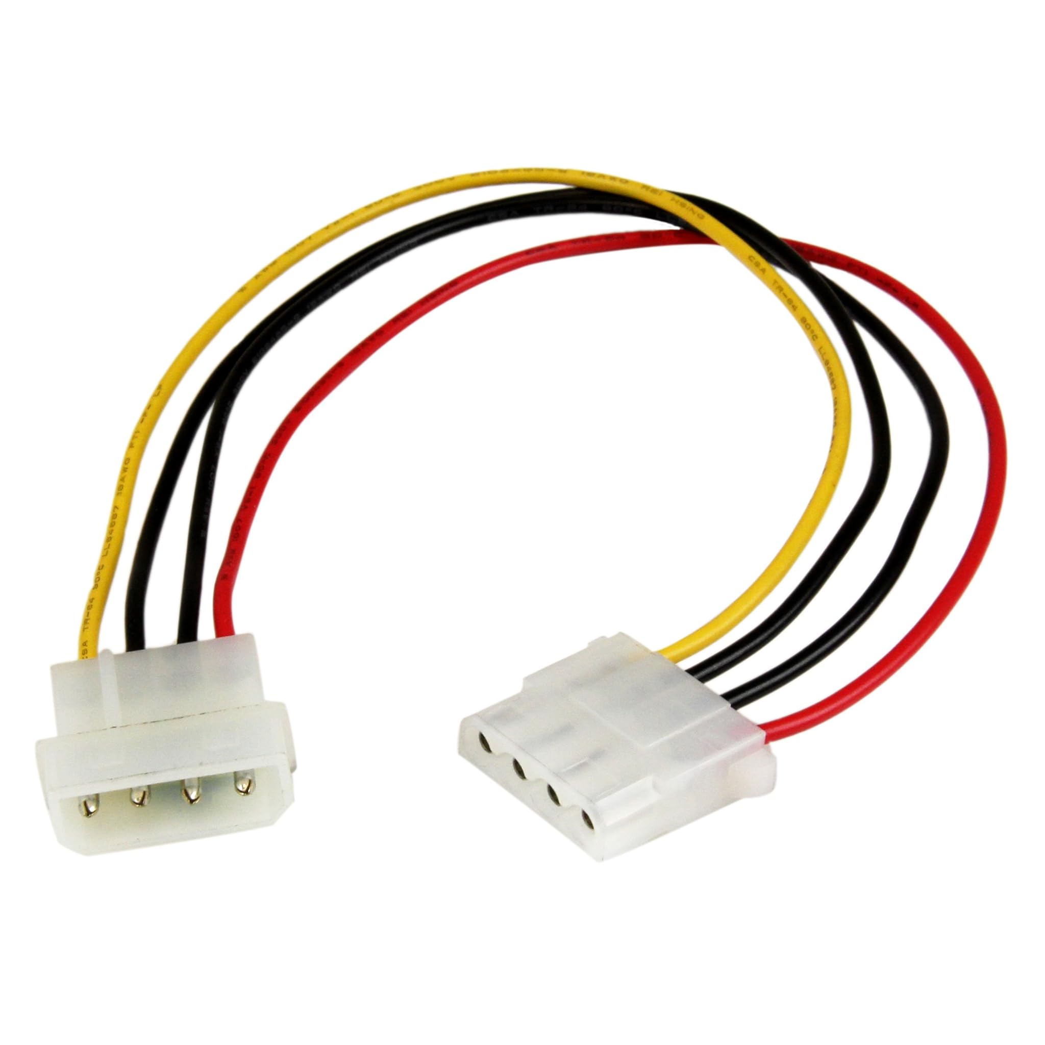 StarTech.com Cavo di estensione di alimentazione LP4 da 30 cm, M/F, Prolunga Molex 4Pin, Cavo di alimentazione LP4 (LP4POWEXT12)