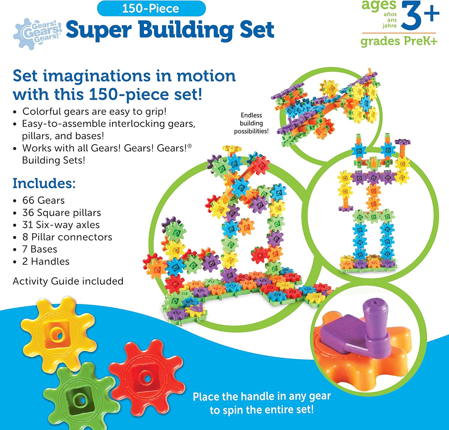 Learning Resources Super Set di Costruzioni Gears Gears Gears - immagine 7