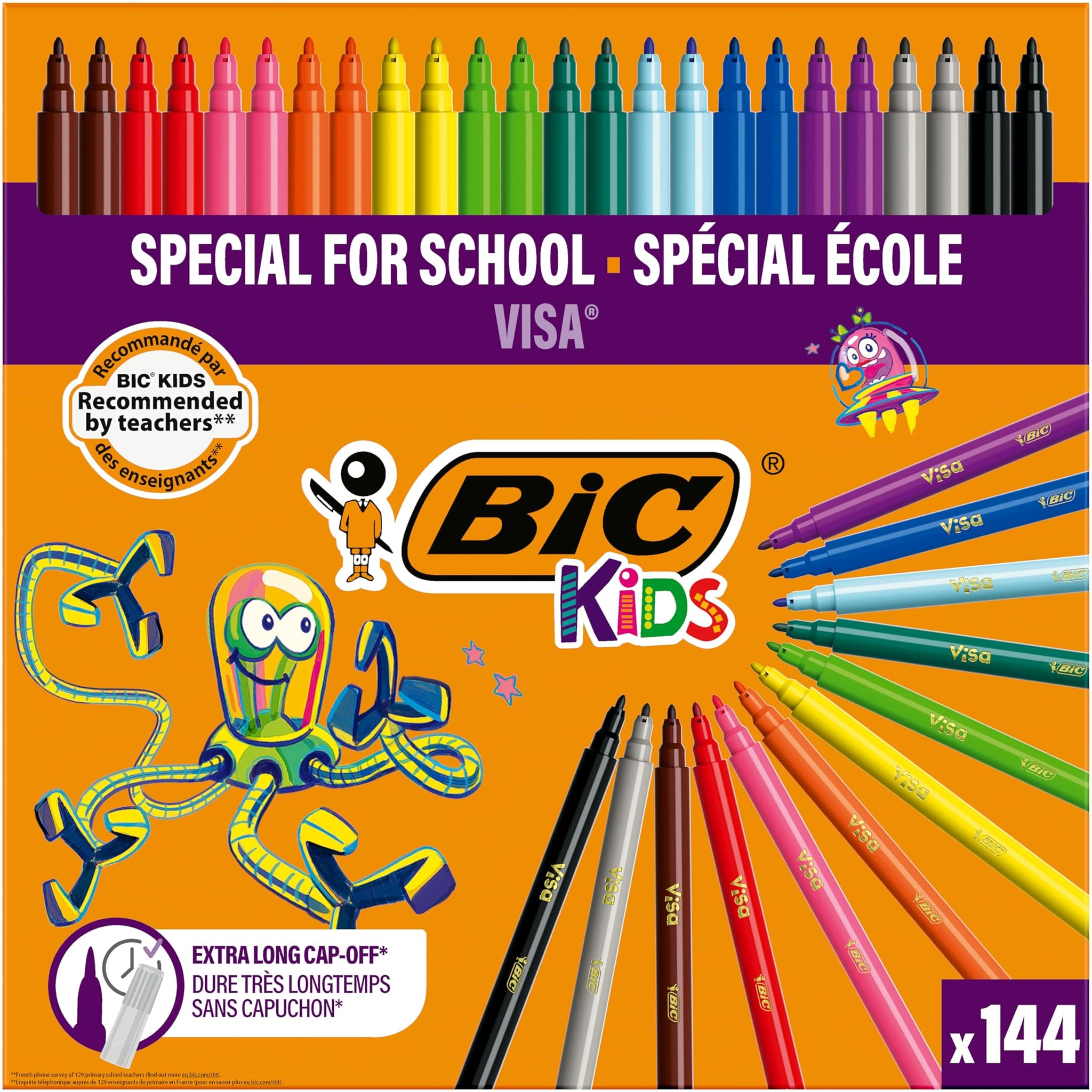 Bic 946192 - Confezione da 144 pennarello visa