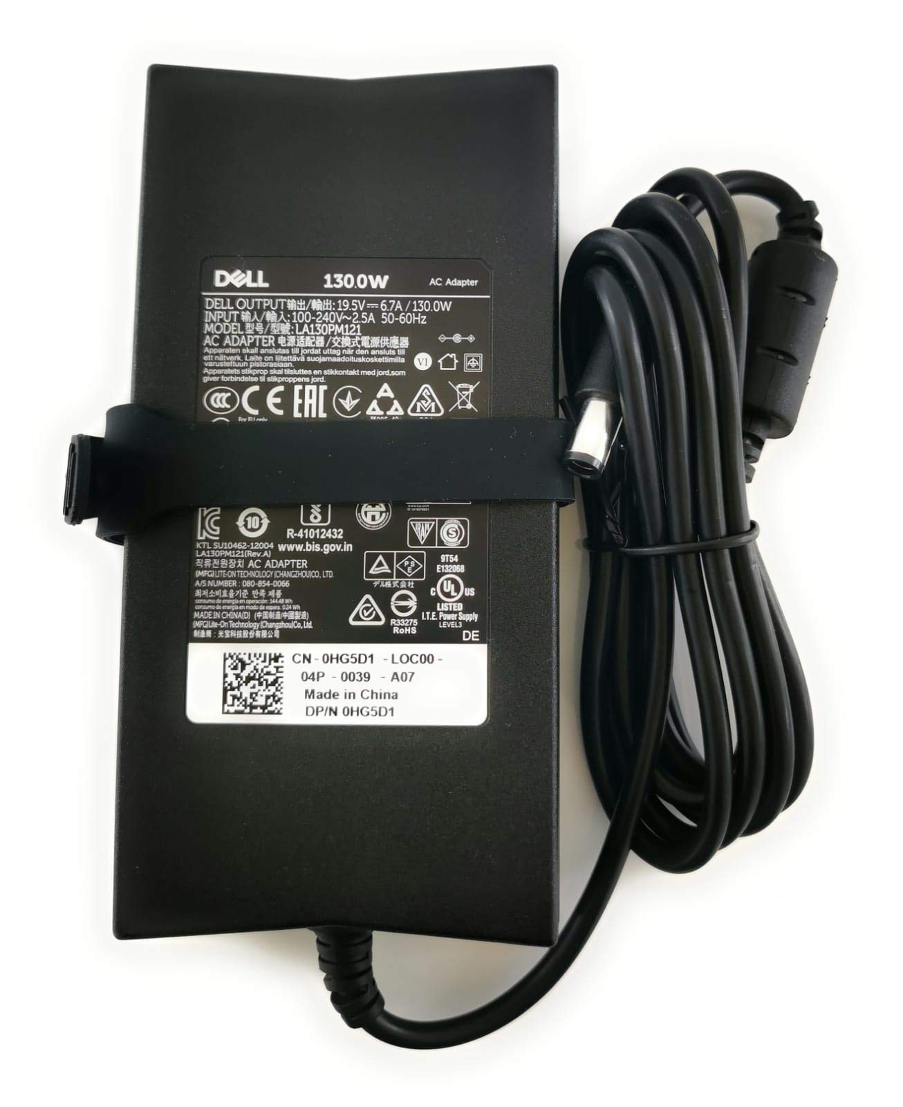 Dell AC Adapter, 130W, 3-Pin, PA-13,PA-4E,DA130PE1-00,X9366,JU012
