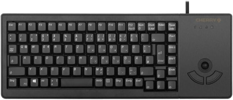 Cherry XS Trackball Keyboard - Tastiera Meccanica Cablata, Nera - immagine 1