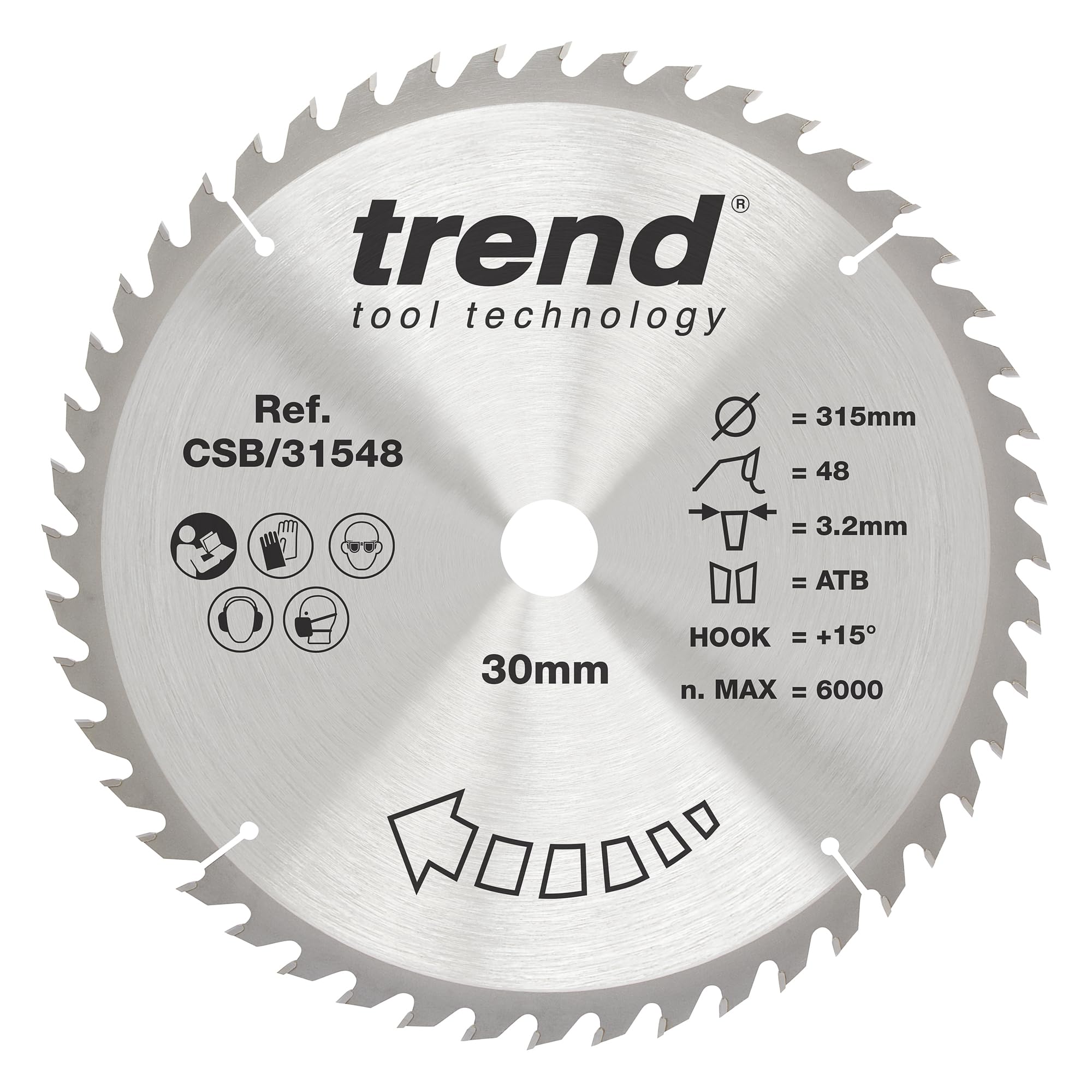 Trend Lama Sega Circolare CraftPro TCT 315mm x 48 Denti