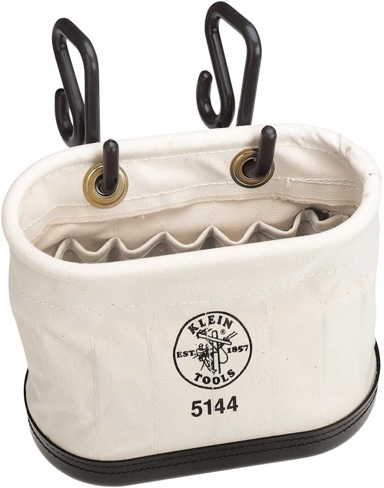 KLEIN TOOLS 5144 - Secchio ovale con 15 tasche, con ganci, colore: Naturale - immagine 1