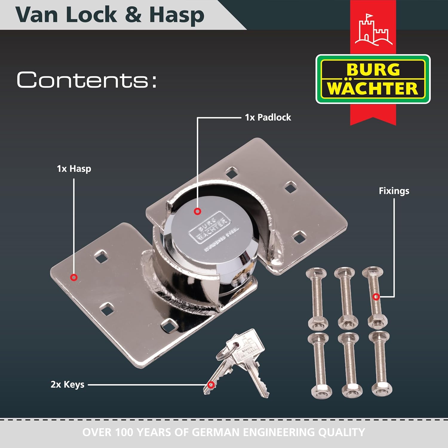 Sterling PHS104E - Lucchetto Rotondo 73mm, Argento - immagine 4