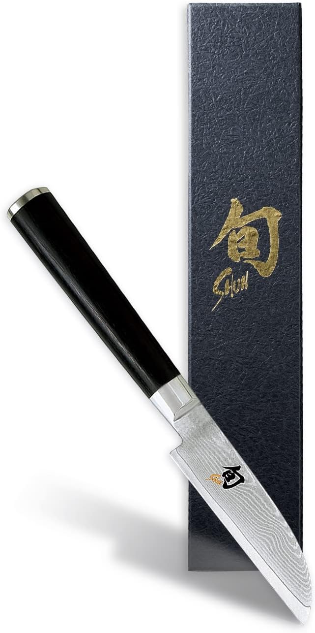 Kai Coltello da Verdura Giapponese Acciaio Damasco 9 cm