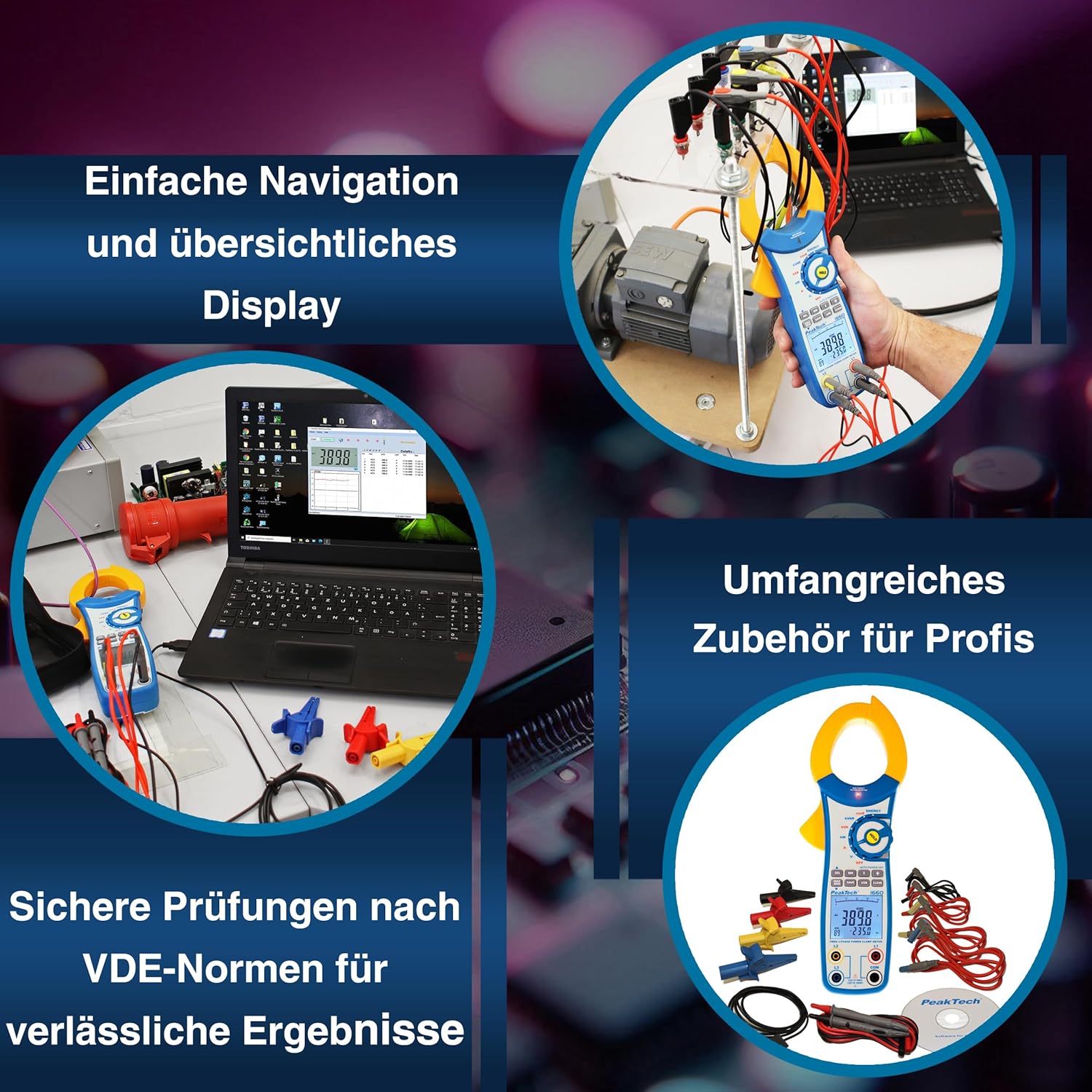 Peaktech P 1660 - Pinza Amperometrica 1000A Ca USB - immagine 5