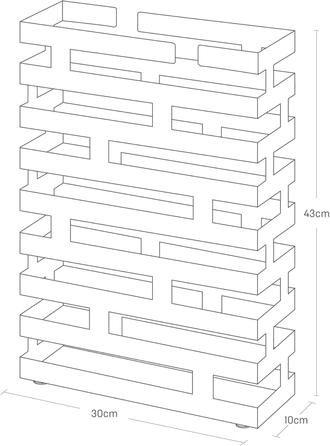 Brick - Portaombrelli L, bianco, Large - immagine 6