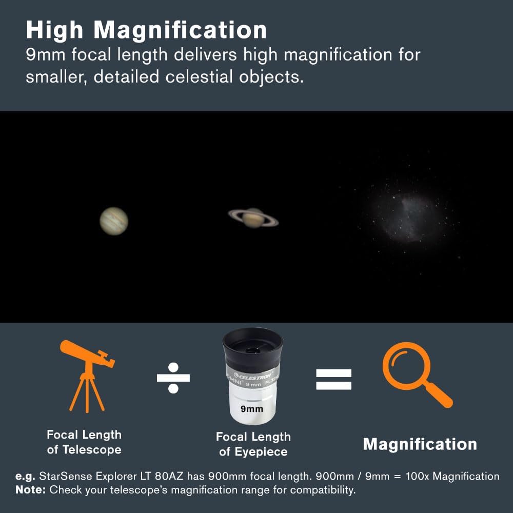 Celestron 93318 1-1/4-9 mm serie Omni Oculare - immagine 4