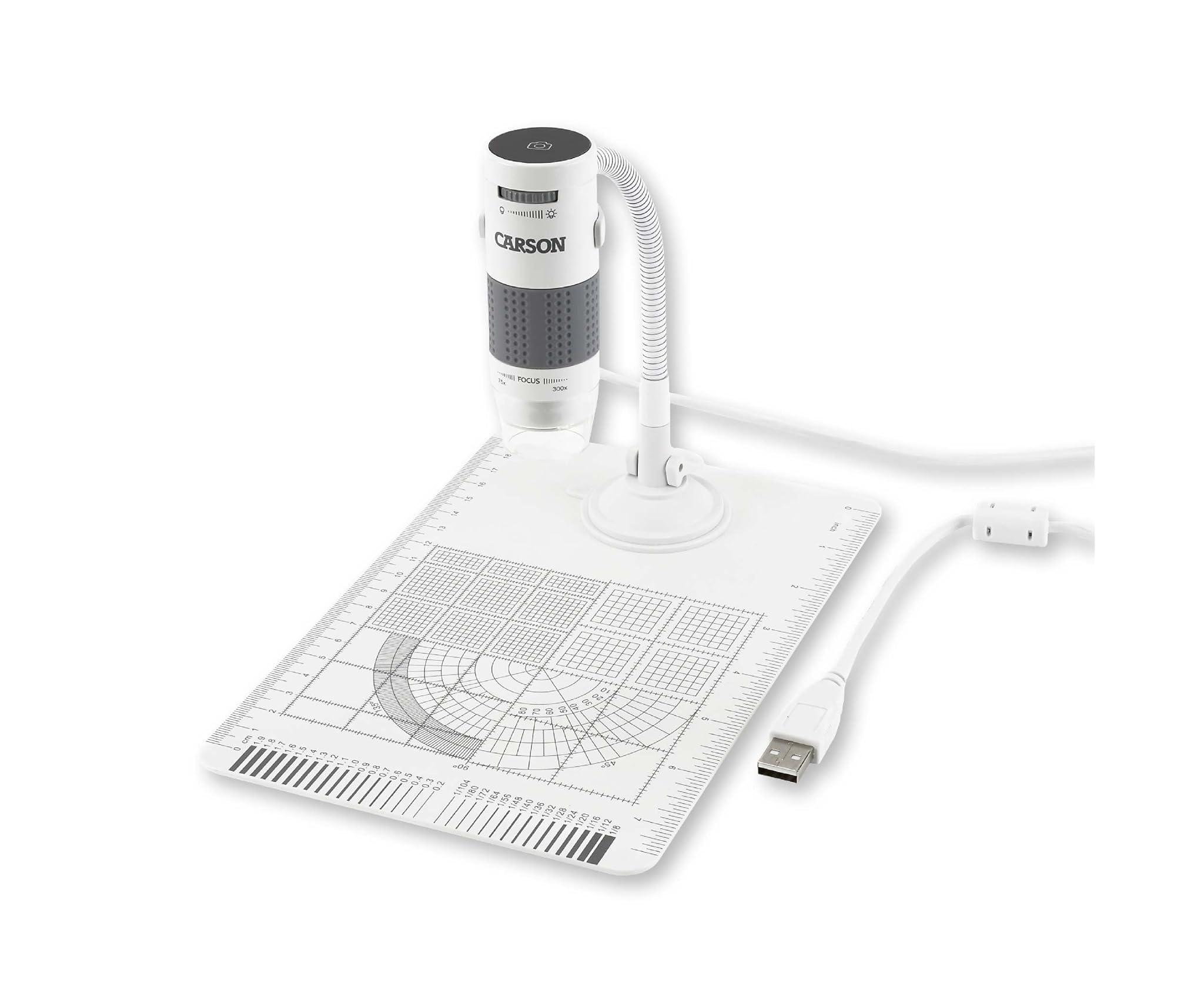 Carson eFlex Microscopio Digitale 78x/324x USB, Bianco