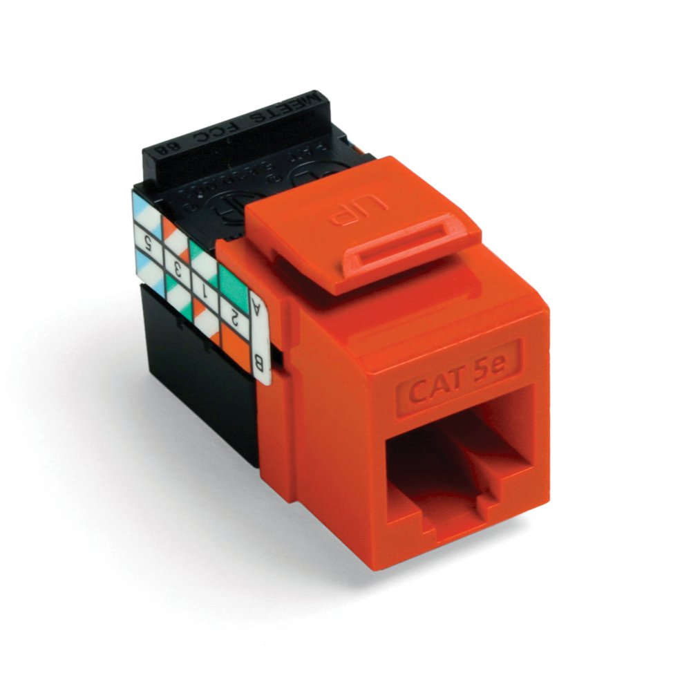 Leviton Connettore QuickPort GigaMax 5E Cat 5E, Arancione (25 pz)