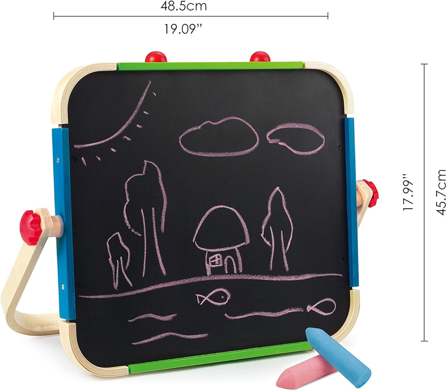 Hape Lavagnetta Portatile Double-Face con Cavalletto - immagine 4