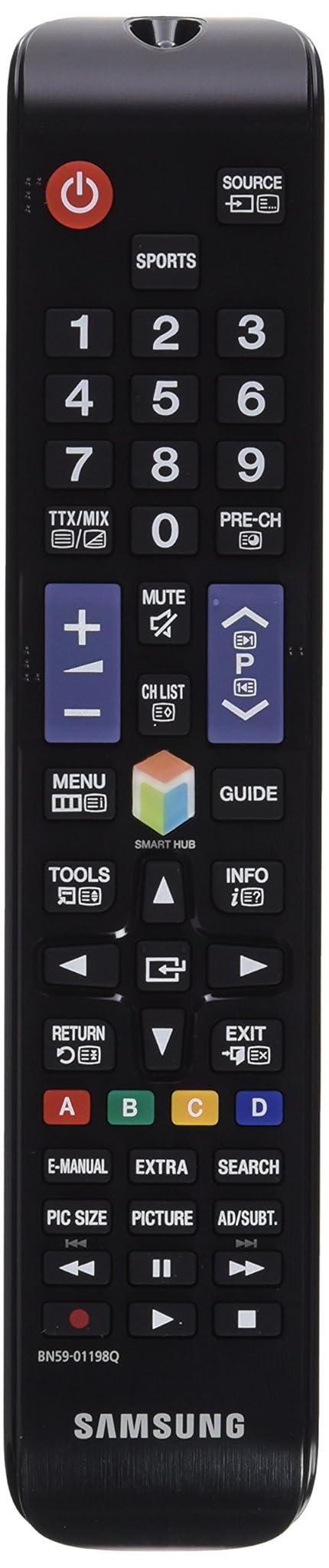 Samsung BN59-01198Q - Telecomando di Ricambio per TV, Nero
