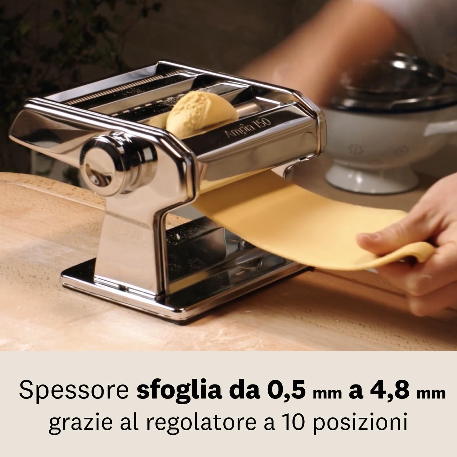 Marcato Ampia 150 - Macchina per la Pasta in Acciaio Cromato - immagine 4