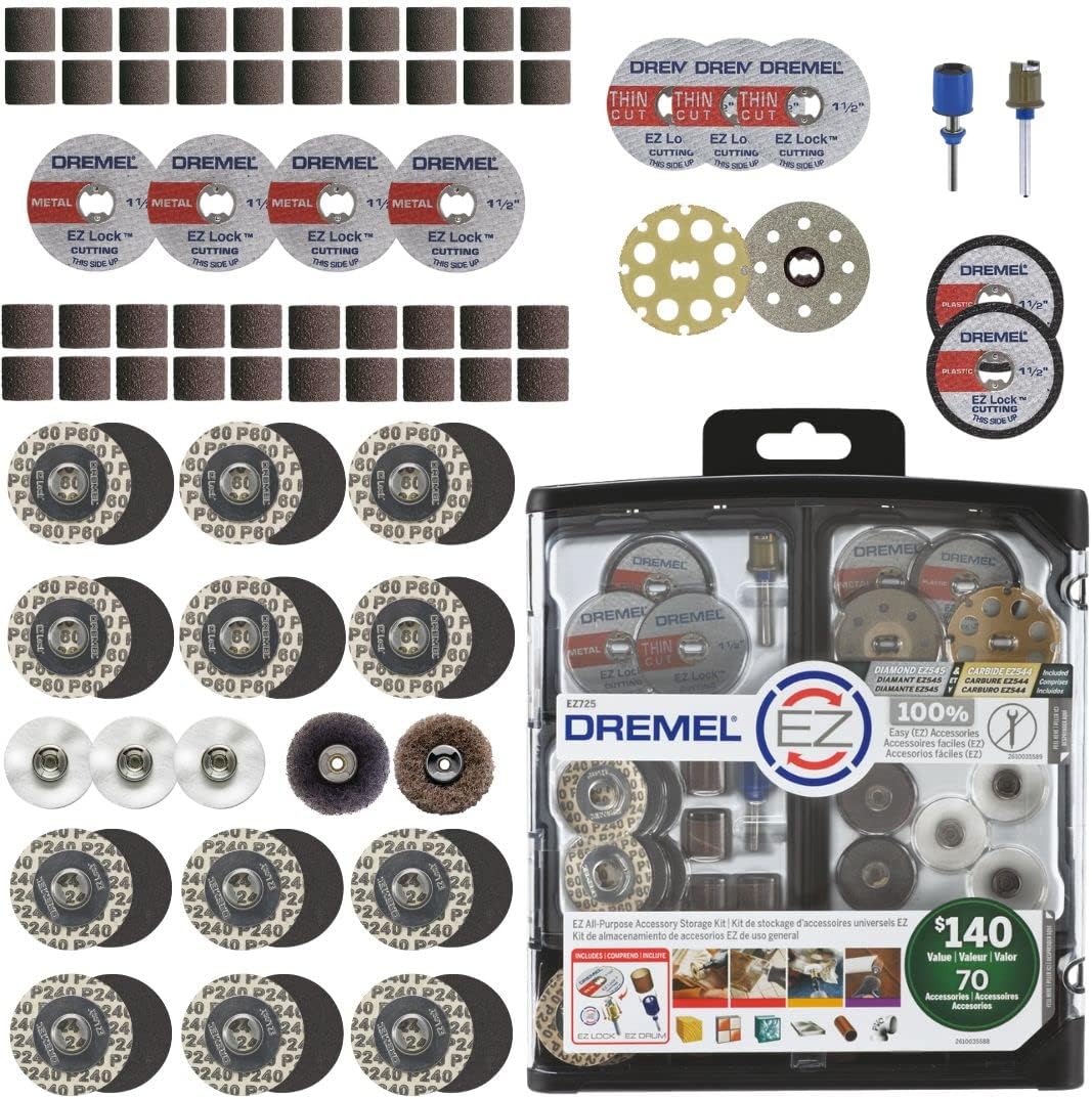 Dremel EZ725 all-purpose Accessory Storage kit, 70-piece - immagine 1