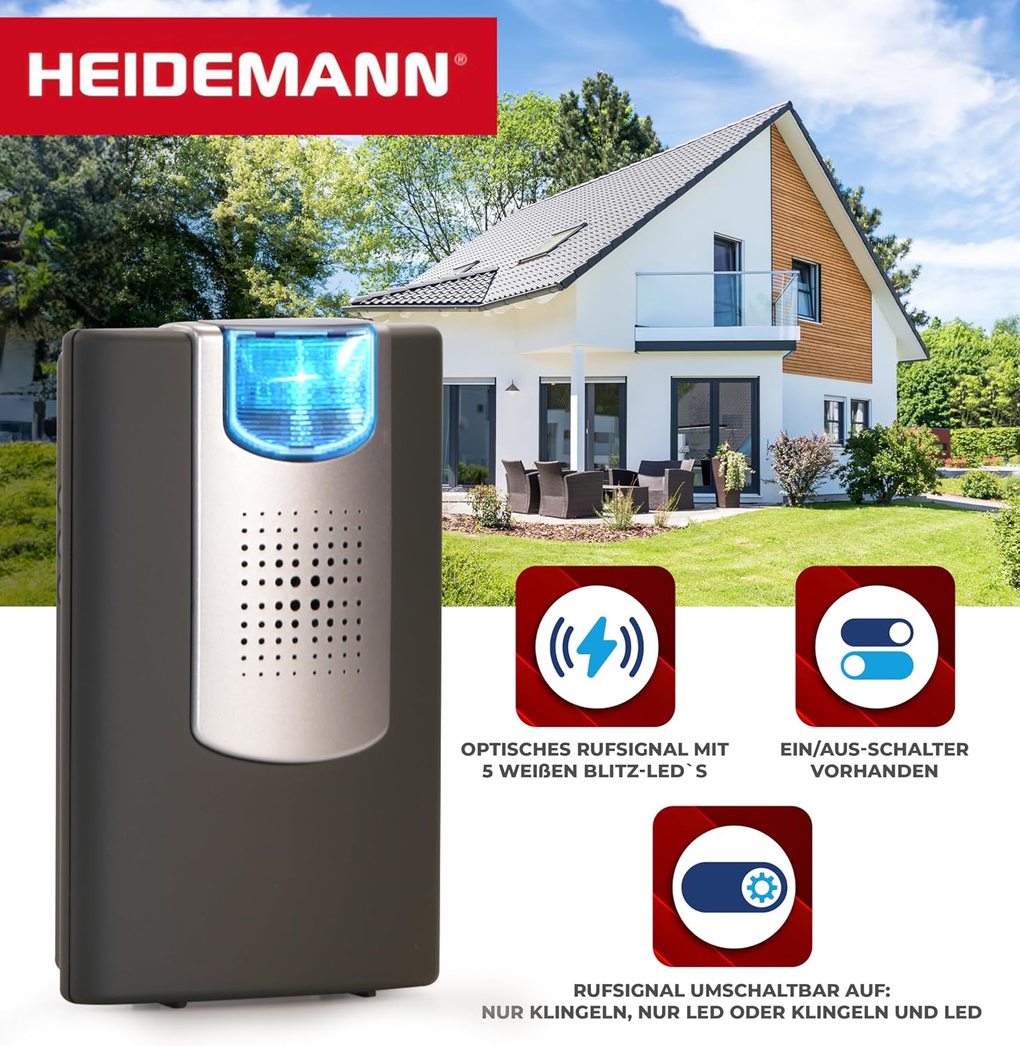 Heidemann HX Action - Campanello Senza Fili 150m - immagine 3