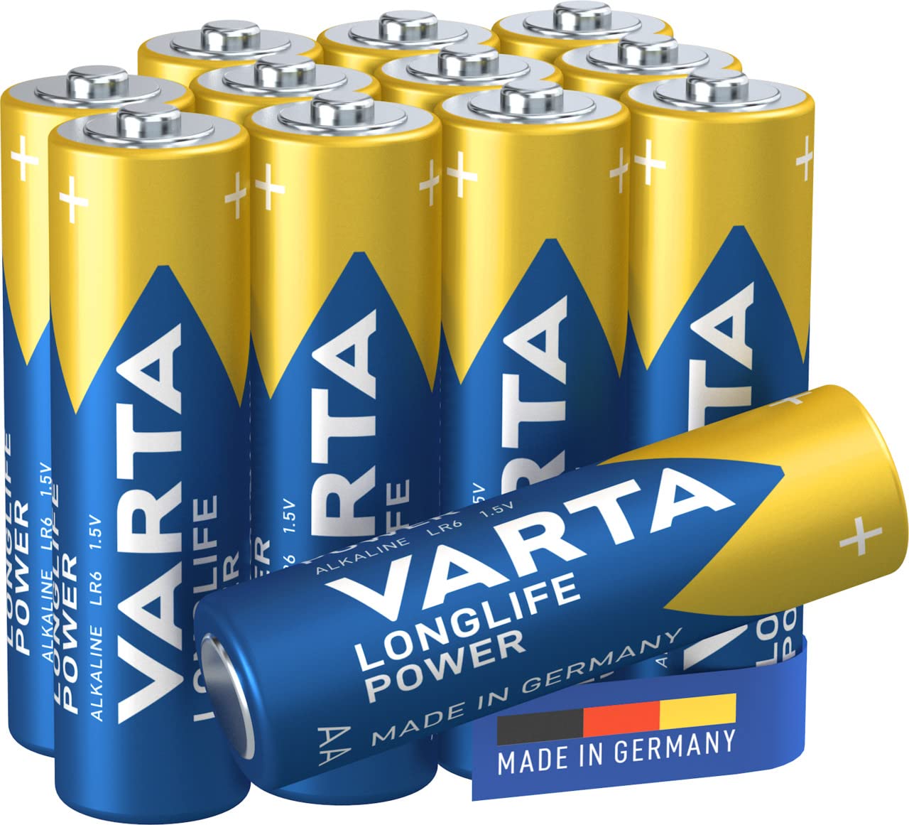 Varta Longlife Power - Batterie Alcaline AA (LR6) 8+4 Free