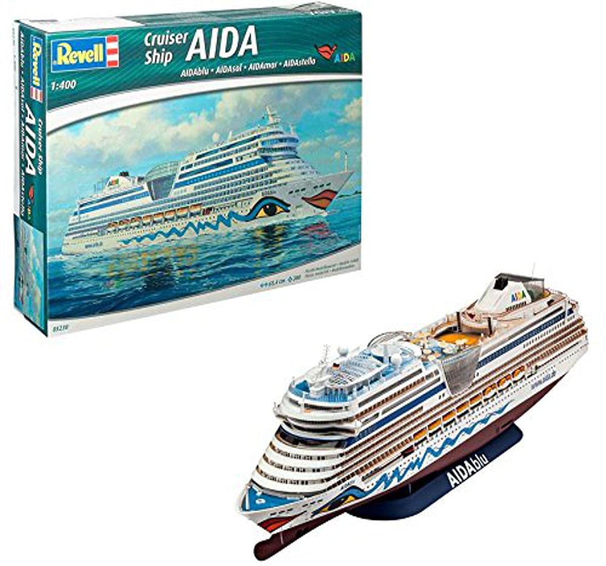 Revell- Aida Kit Modello Nave da Crociera, Multicolore, 05230