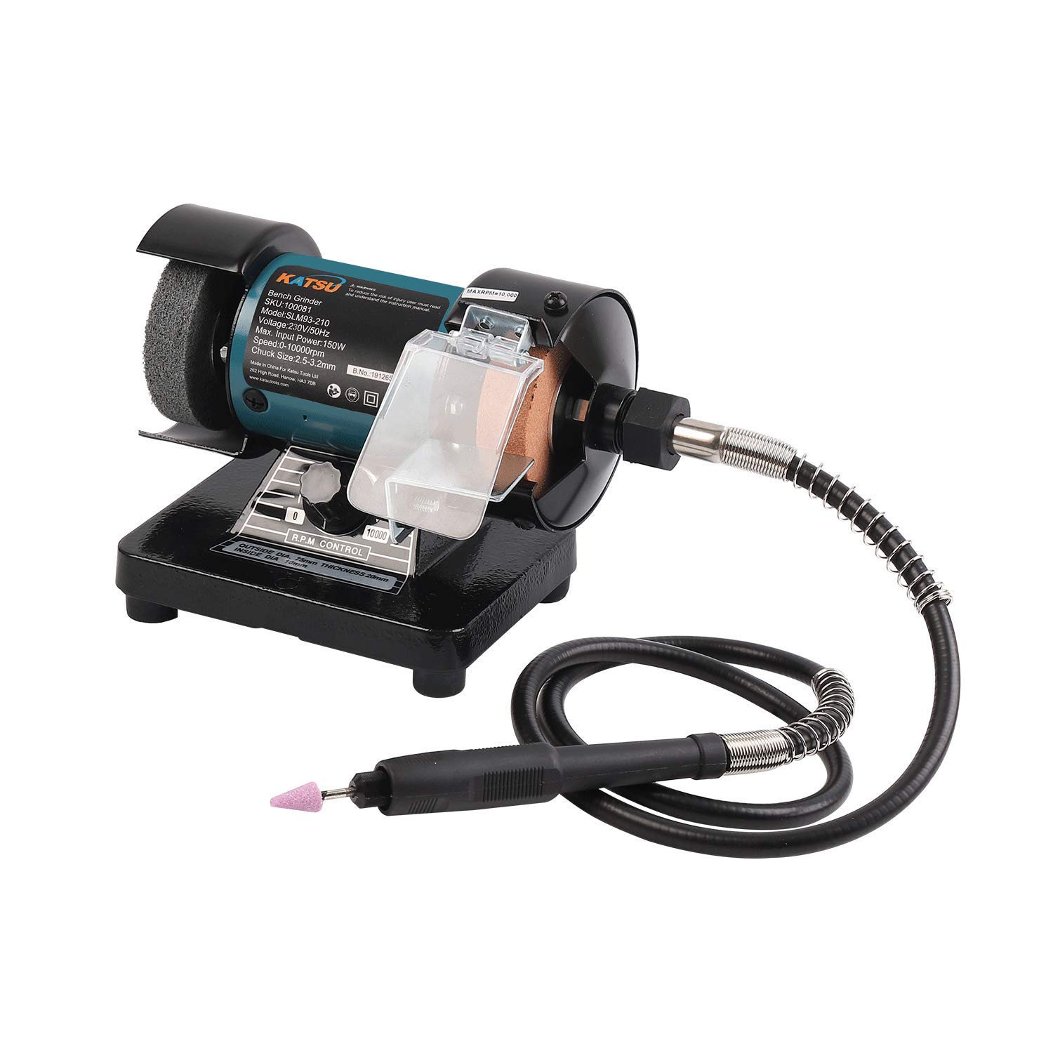 Smerigliatrice da Banco con Lucidatrice e Trapano Multifunzione 3" 70MM 100081