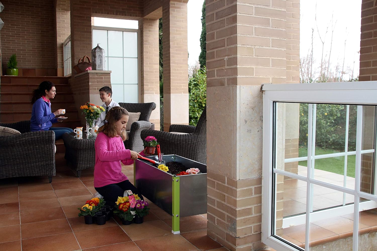 Simon Rack Orto Urbano Metallico 150L, Verde/Galva - immagine 7