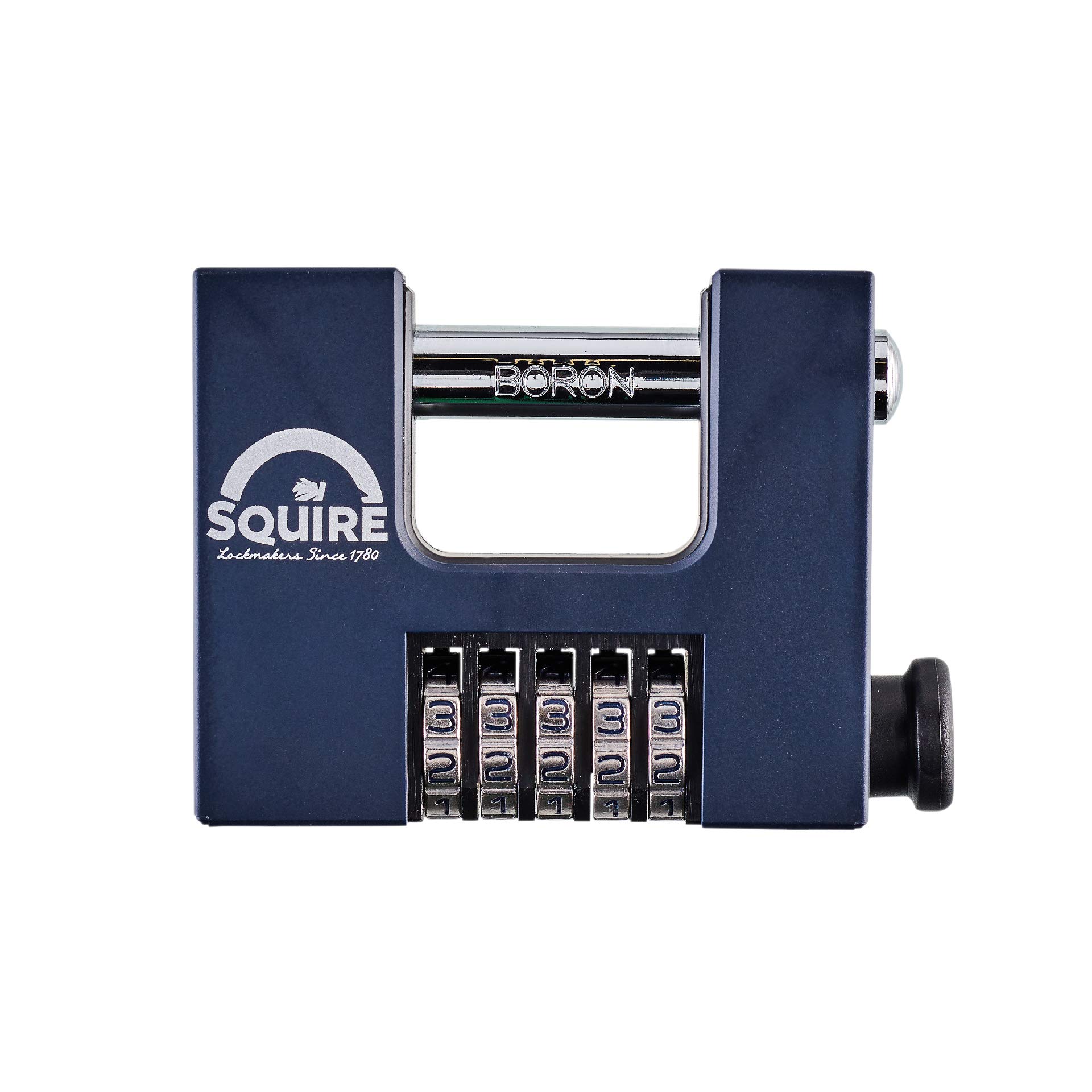 Squire Lucchetto Pesante CBW85 a Combinazione 5 Ruote, Blu