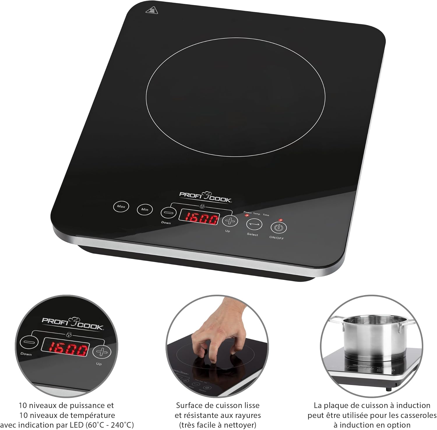 ProfiCook® Piastra Induzione Singola Sensor Touch - immagine 3