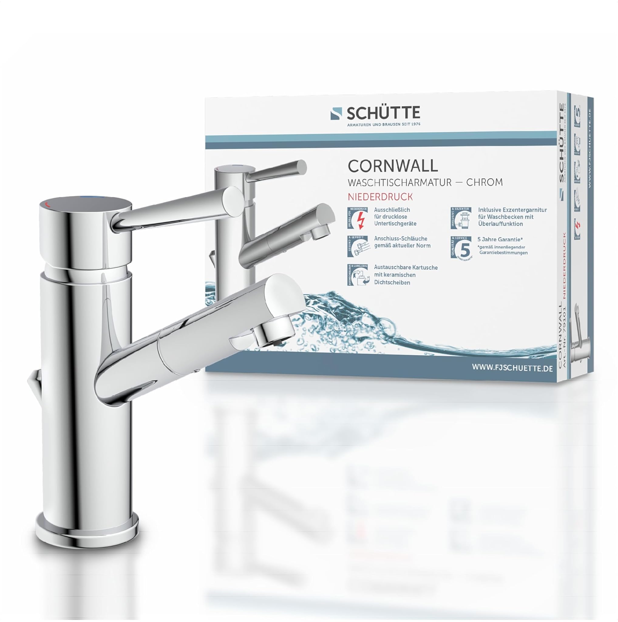 Schütte CORNWALL 79101 - Miscelatore Lavabo Bassa Pressione