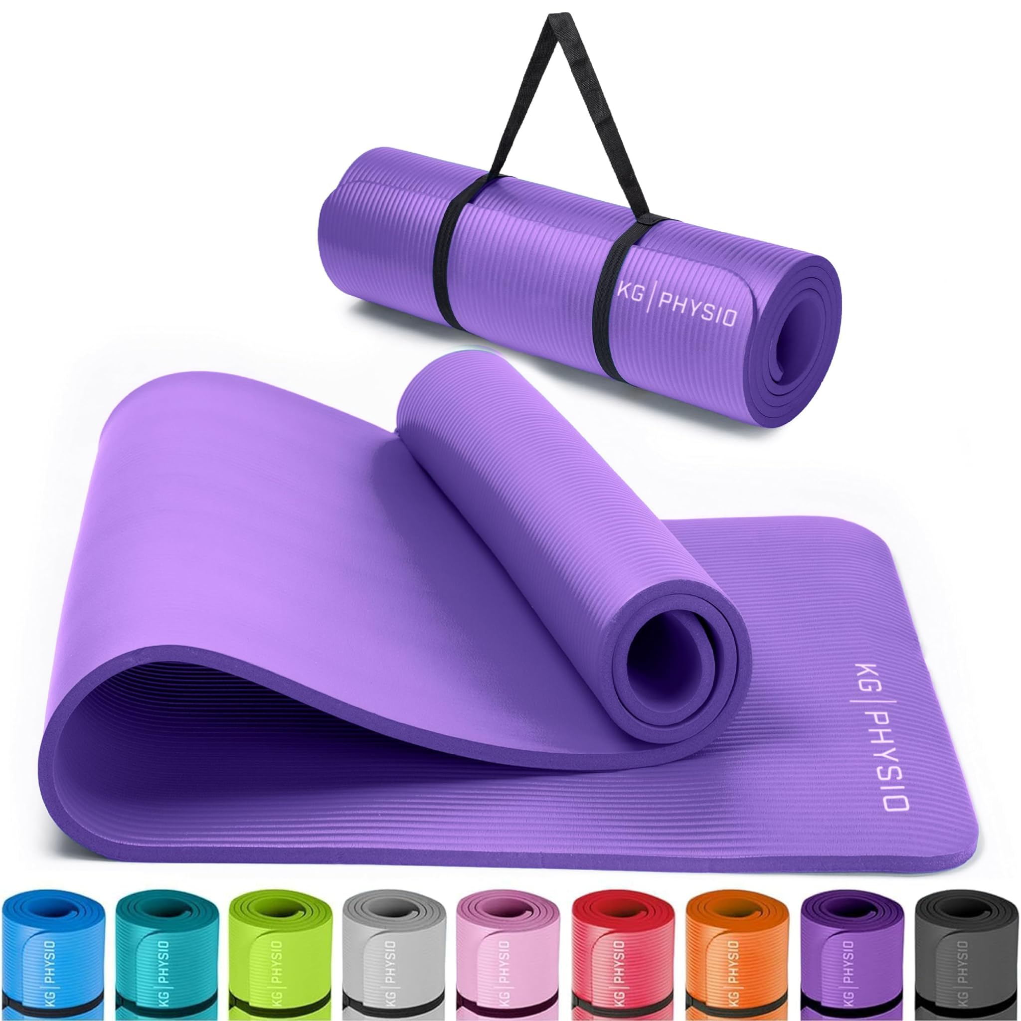 Tappetino Palestra Antiscivolo 8mm – Tappetino Yoga Antiscivolo e Pilates 183x60 cm con Tracolla, Tappetino Fitness per Ginnastica a Casa, Tappeto Yoga Spesso e Comfortevole