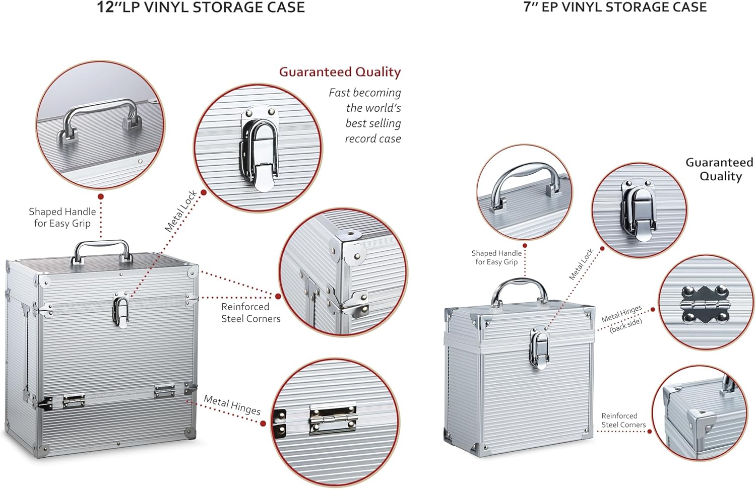 Retro musique Custodia Alluminio per Dischi Vinile 30,5cm - immagine 4
