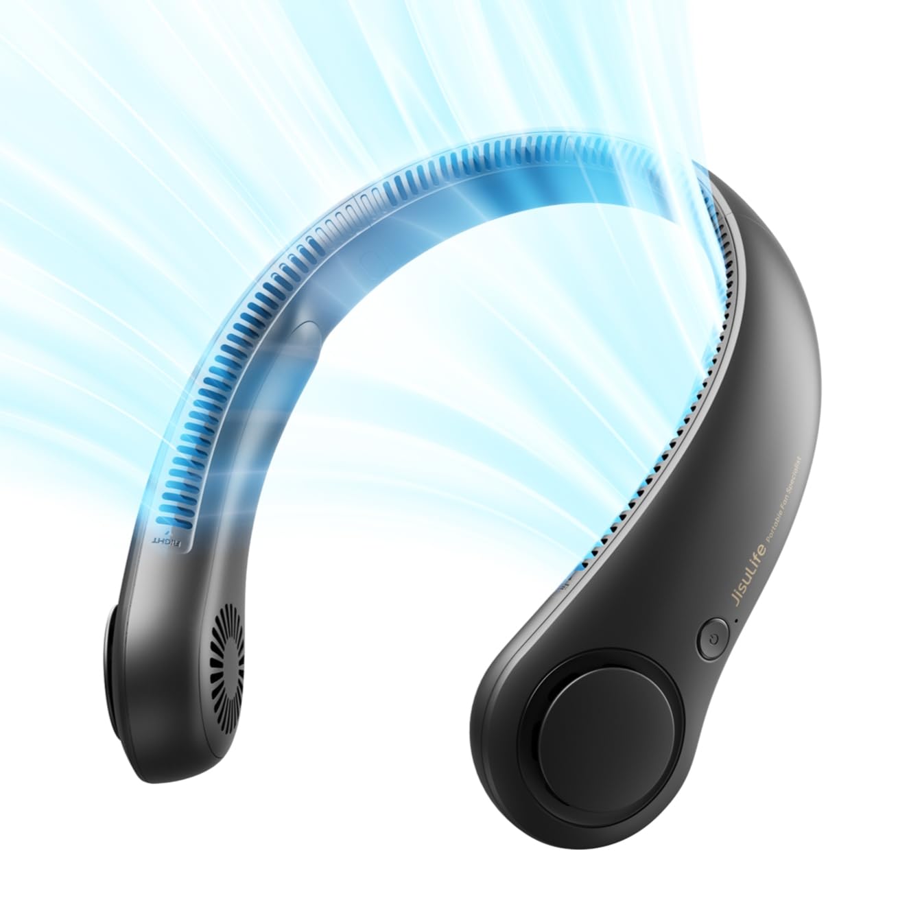 Jisulife Ventilatore Portatile da Collo Senza Pale 4000 mAh, Nero