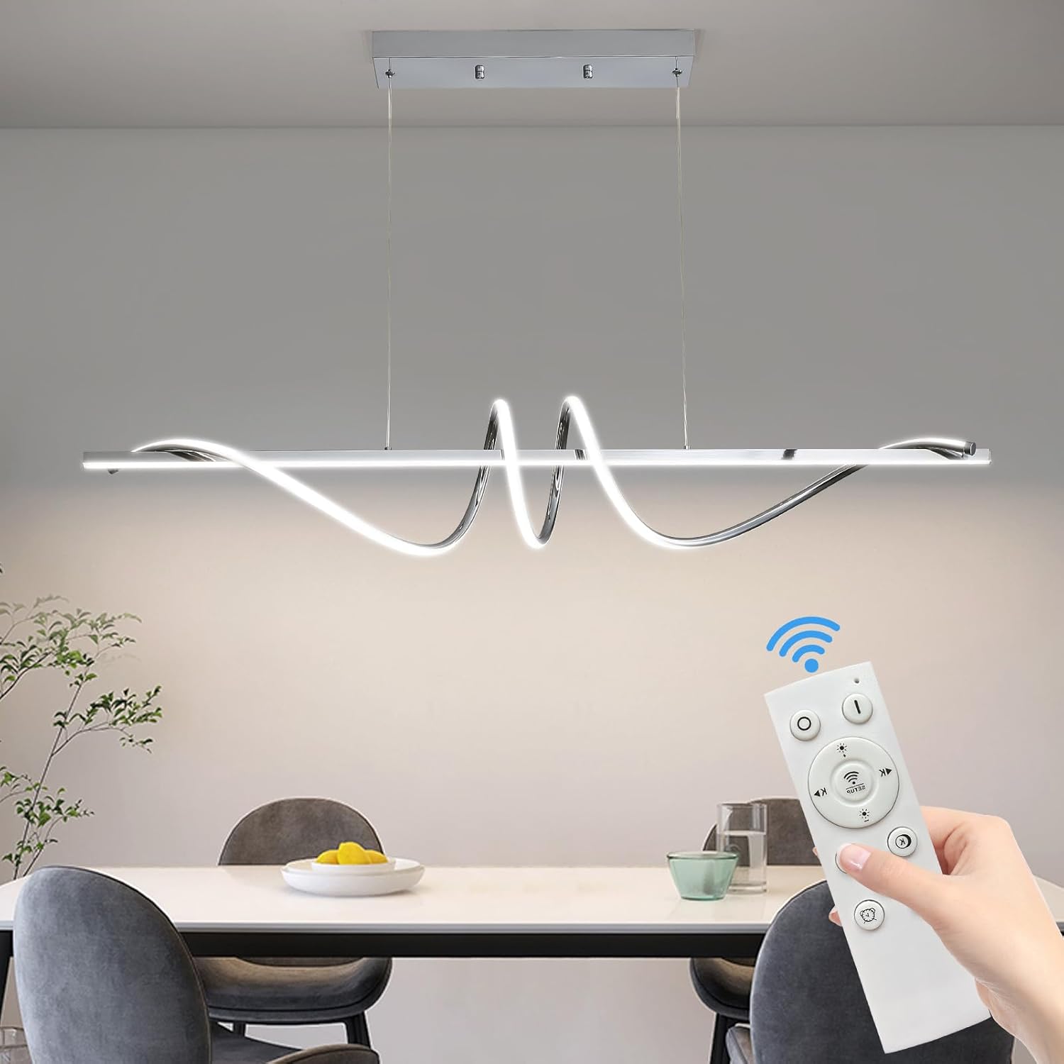 Mikeru Illuminazione a Sospensione a Spirale 120cm - immagine 7