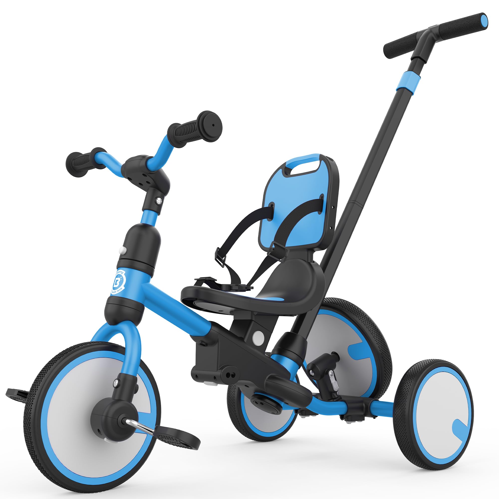 Besrey Triciclo Bambini 5 in 1 Evolutivo, Blu