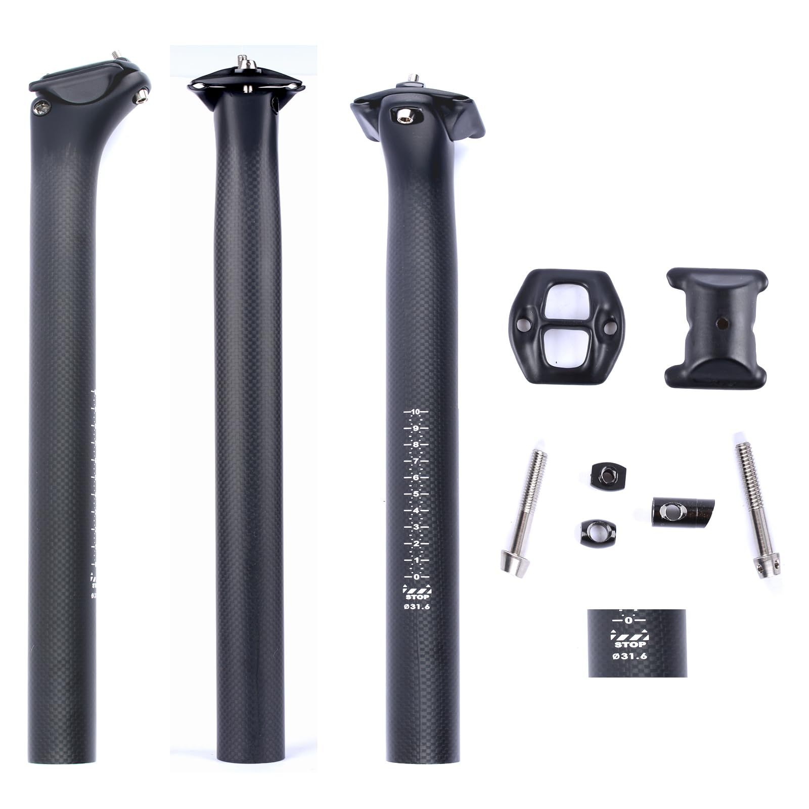 Esen Sp Reggisella Bici in Fibra di Carbonio 3k Opaca