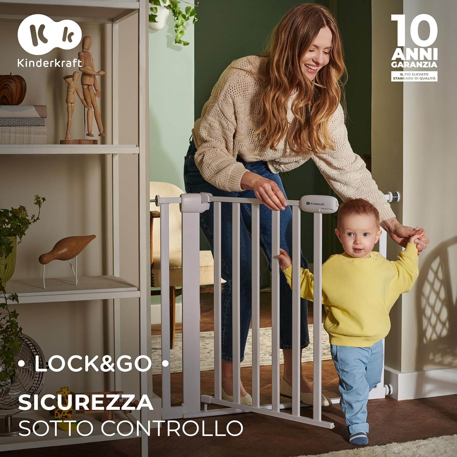 Kinderkraft LOCK&GO Cancelletto di Sicurezza 75-103 cm - immagine 2