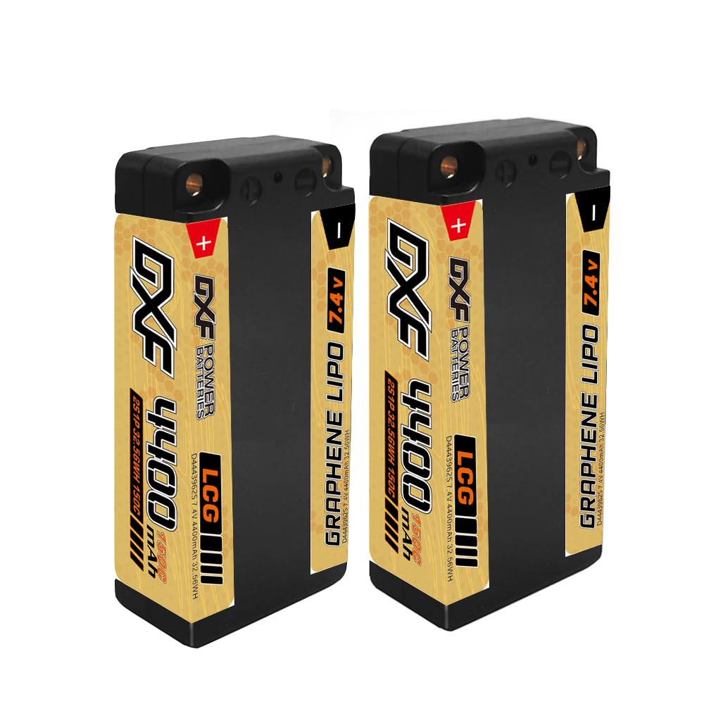 Dxf 2x Batterie LiPo Corte 2S 4400mAh 150C 7,4V