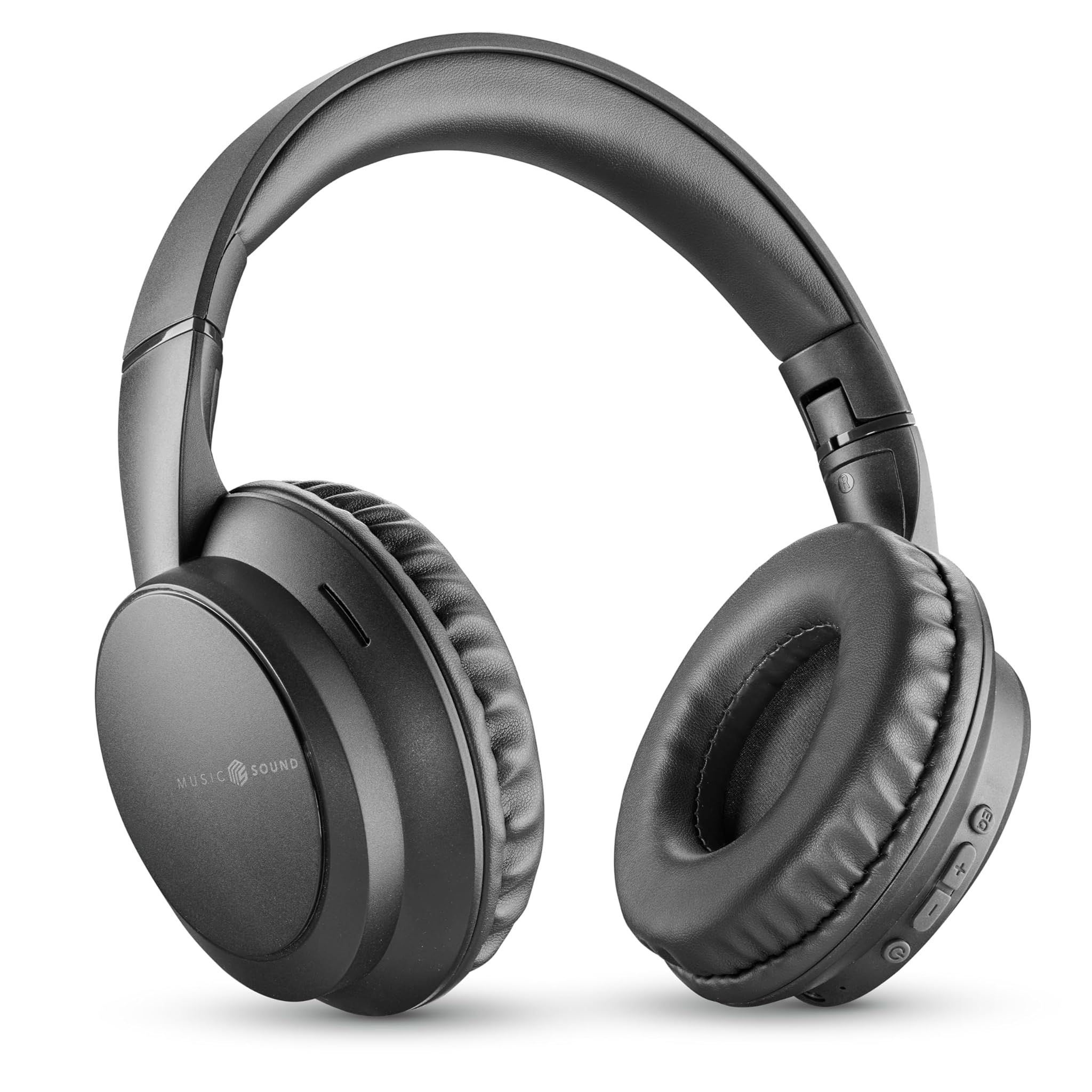 Music Sound BOOST - Cuffie Wireless Around-Ear 8h, Nero