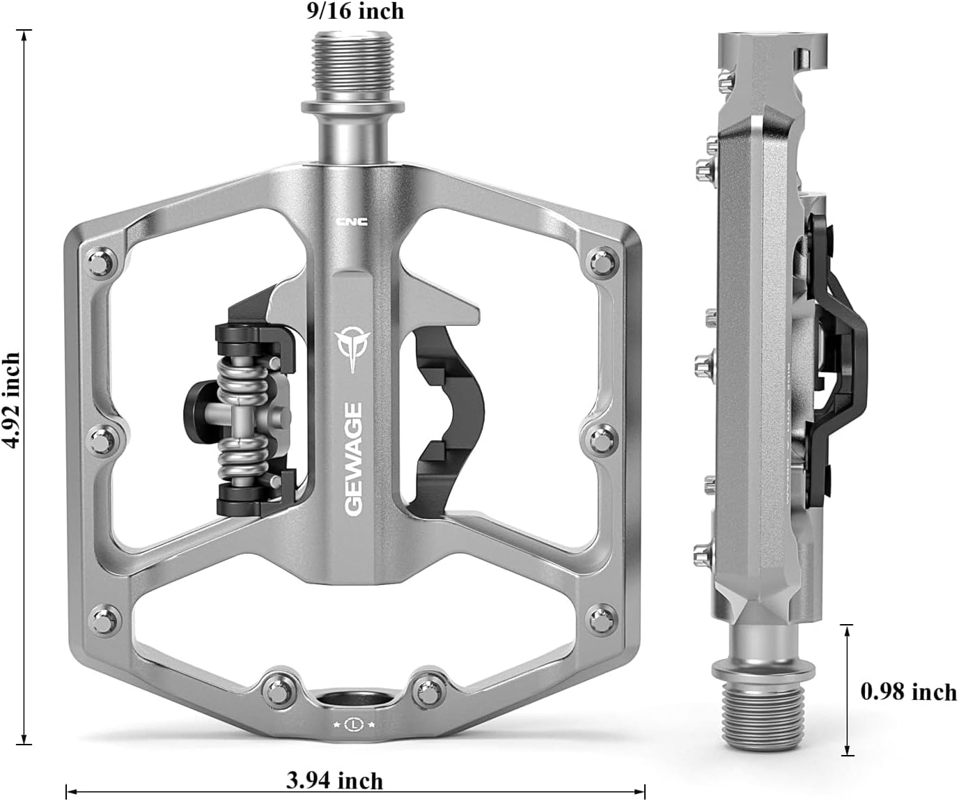 Gewage Pedali Mountain Bike Doppia Funzione SPD - immagine 5