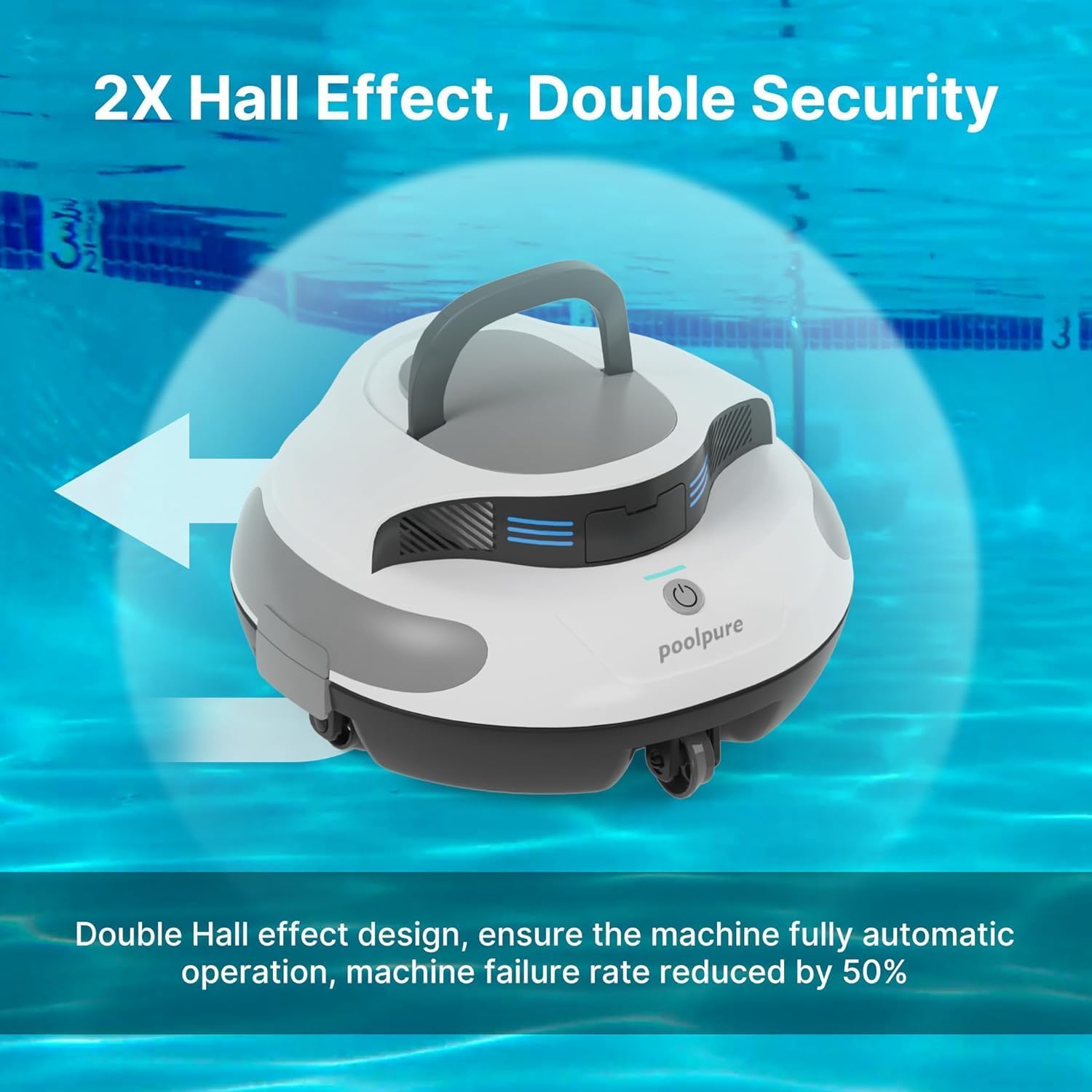 POOLPURE Robot Pulitore Piscina Doppio Motore - immagine 6