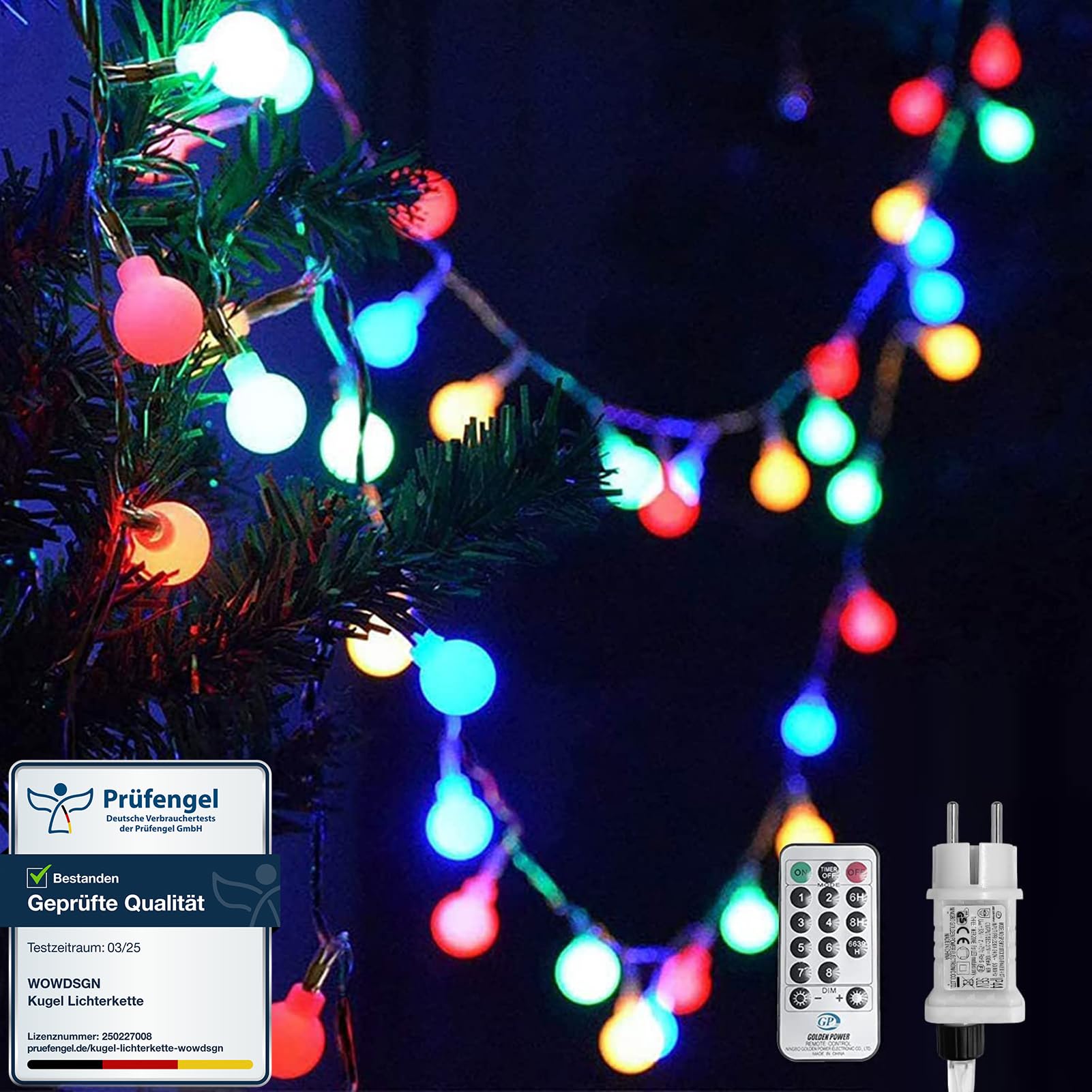 Catena Luminosa a Sfera Colorata 20M 200LED