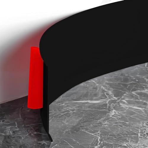 Battiscopa Adesivo, 10M Battiscopa PVC Nero, Nastro Sigillante Autoadesivo per Cucina e Bagno (larghezza 10 cm)