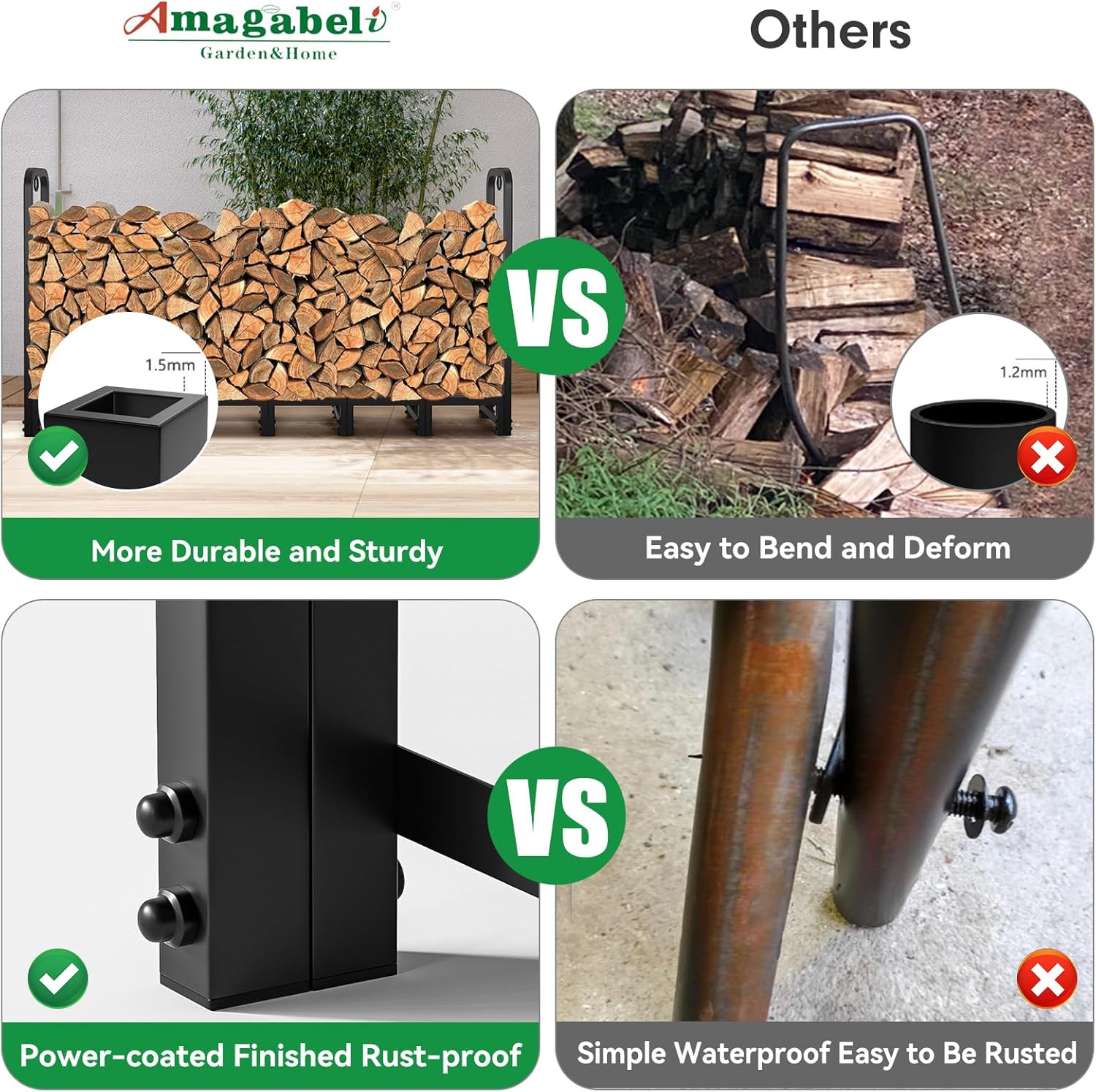 Amagabeli Legnaia da Esterno 244x122x35,6 cm - immagine 6