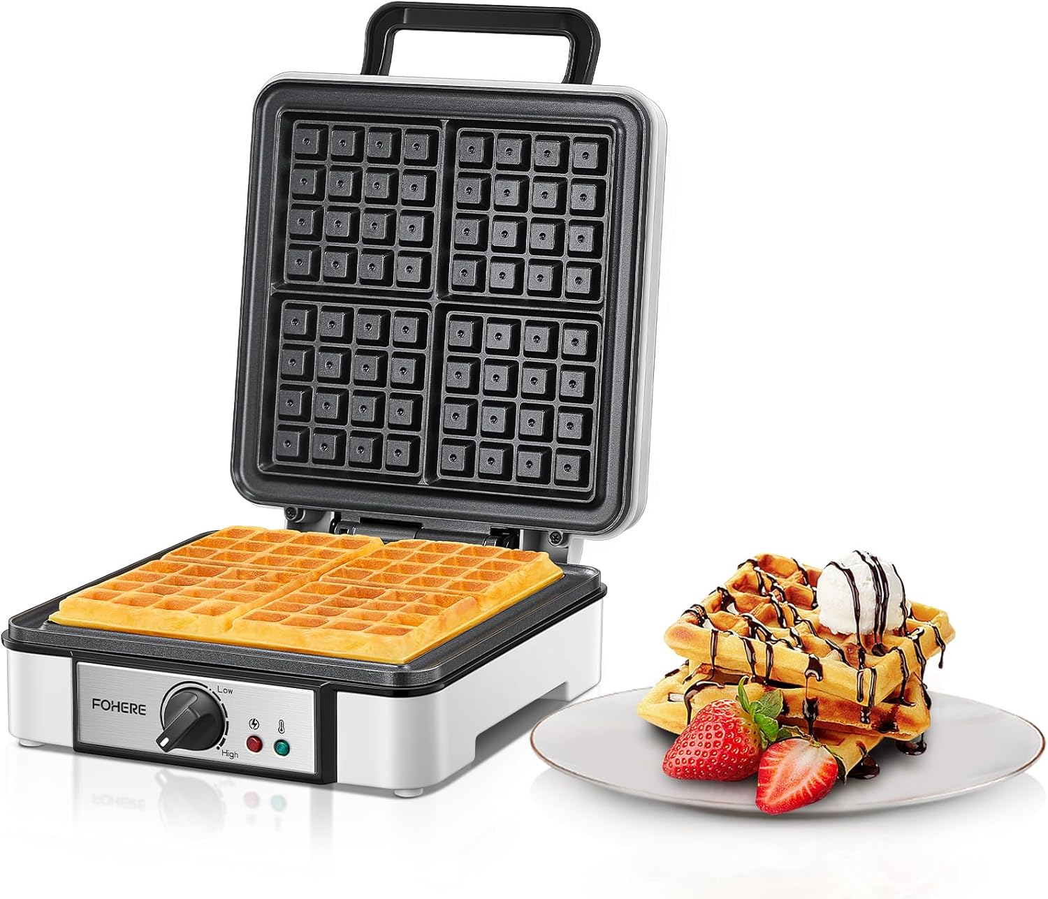 Fohere Piastra per Waffle Belga 1200W - immagine 1