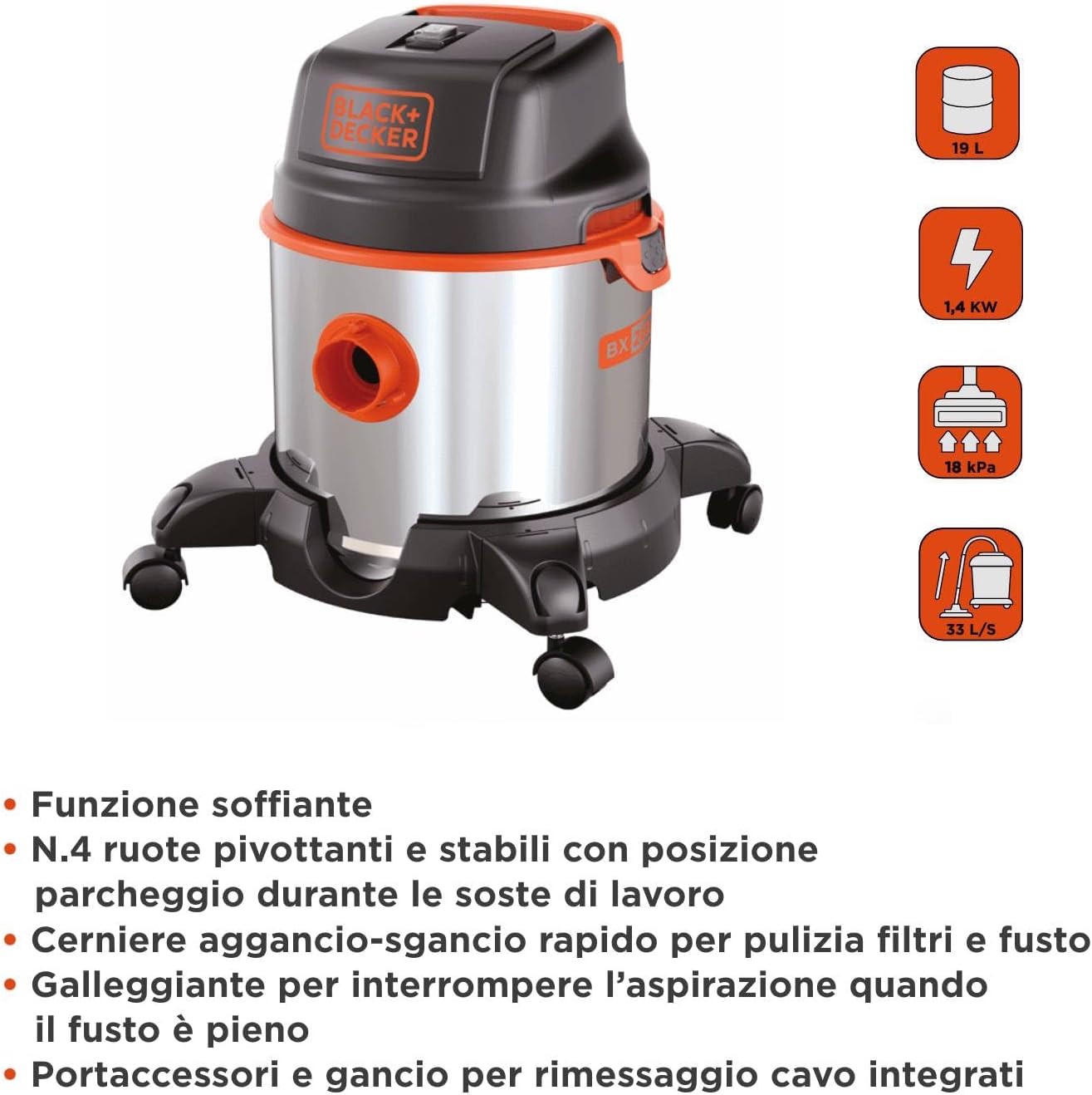 Black+decker Aspiratore Solidi e Liquidi BXVC20XE - immagine 2