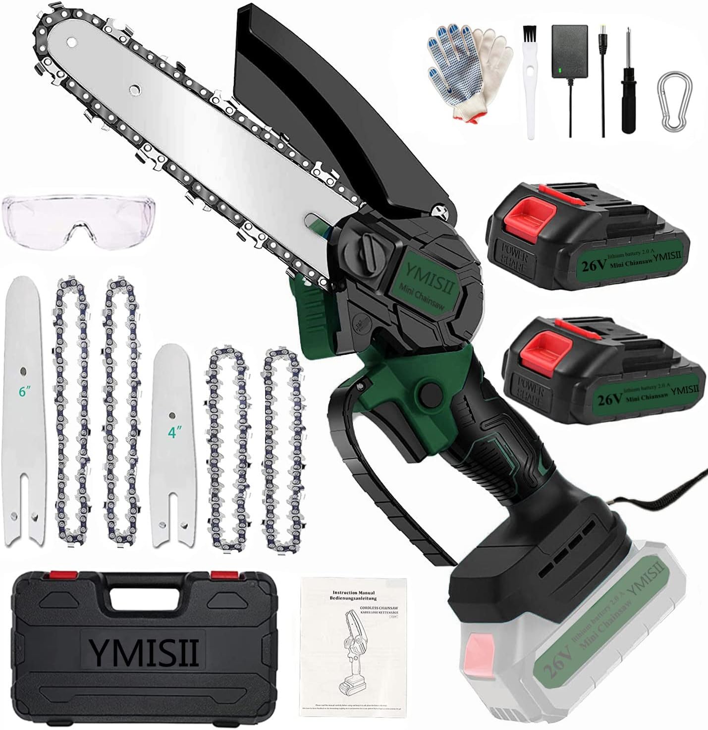 Mini Motosega a Batteria 6 e 4 Pollici