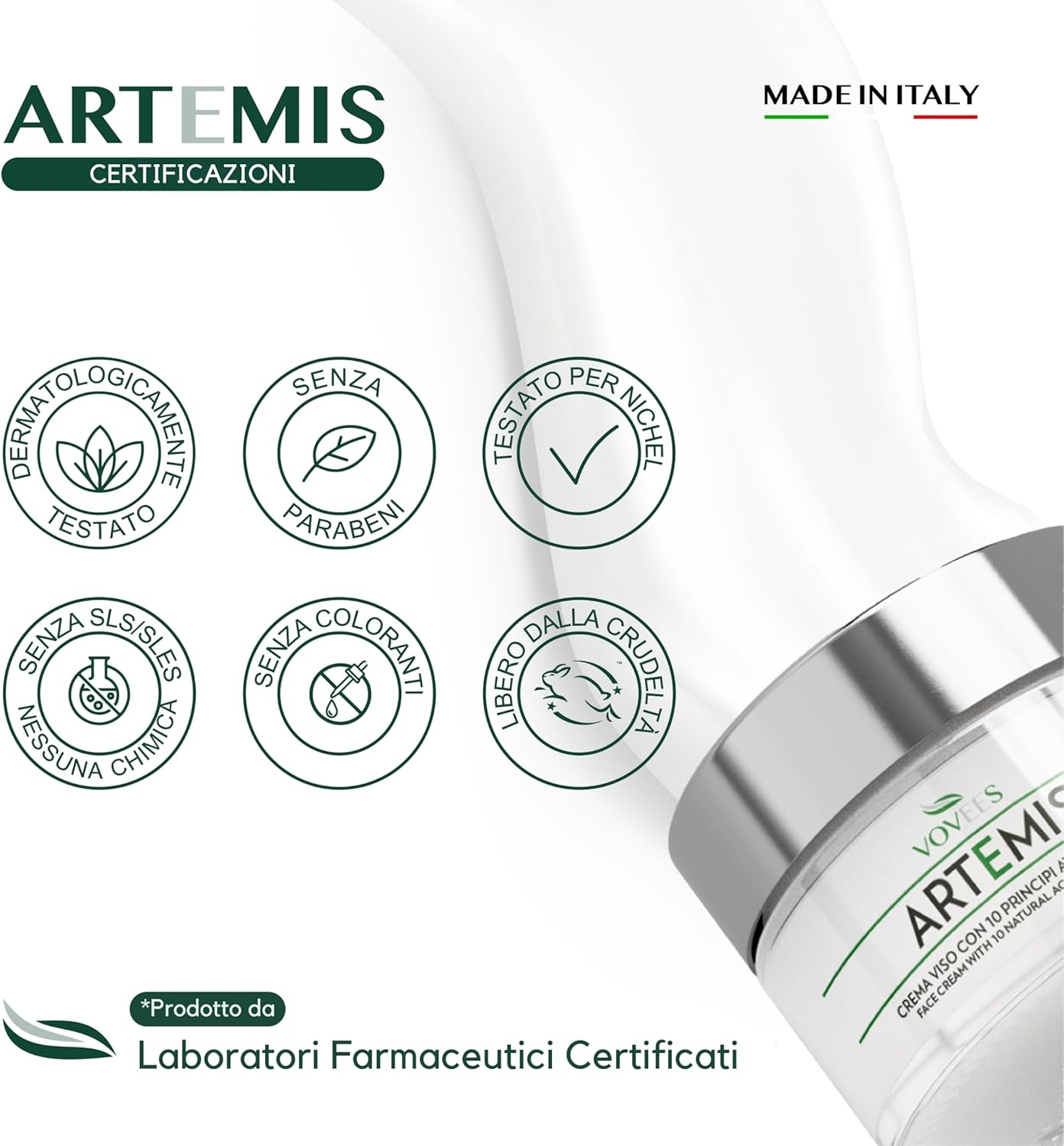 Vovees ARTEMIS Crema Viso Antirughe 50ml - immagine 4