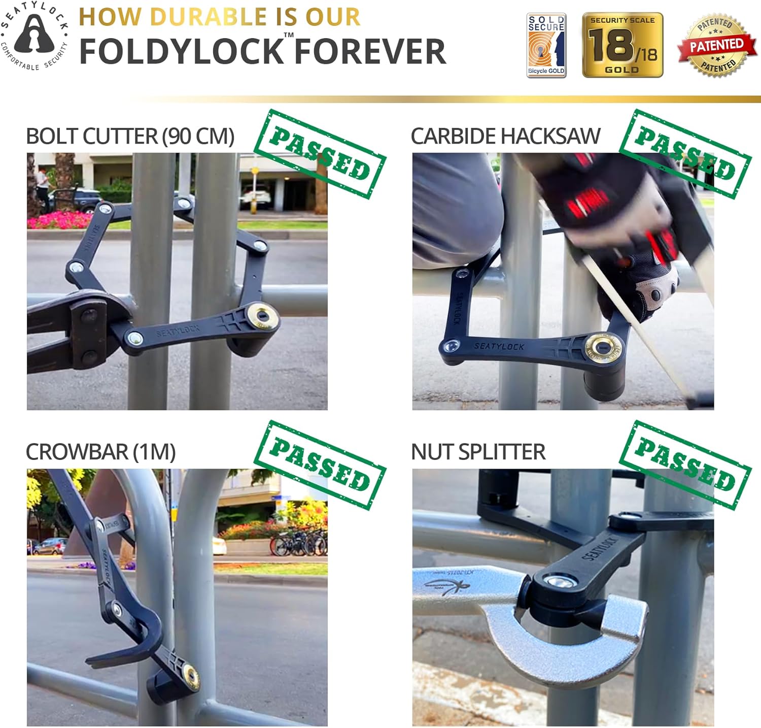 FoldyLock Forever - Lucchetto Pieghevole Alta Sicurezza 90cm - immagine 5