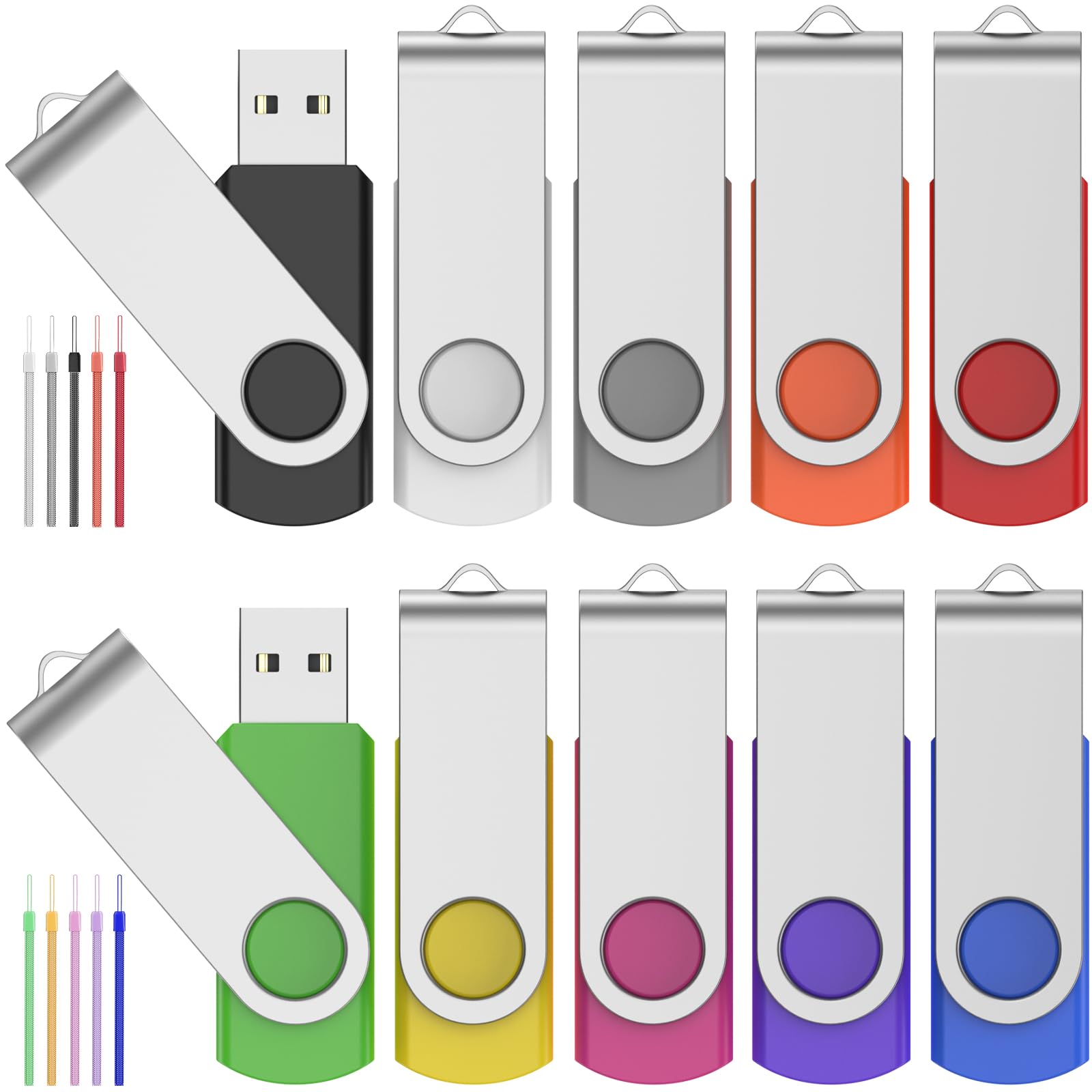 Febniscte Chiavetta USB 32GB Multicolore 10 Pezzi