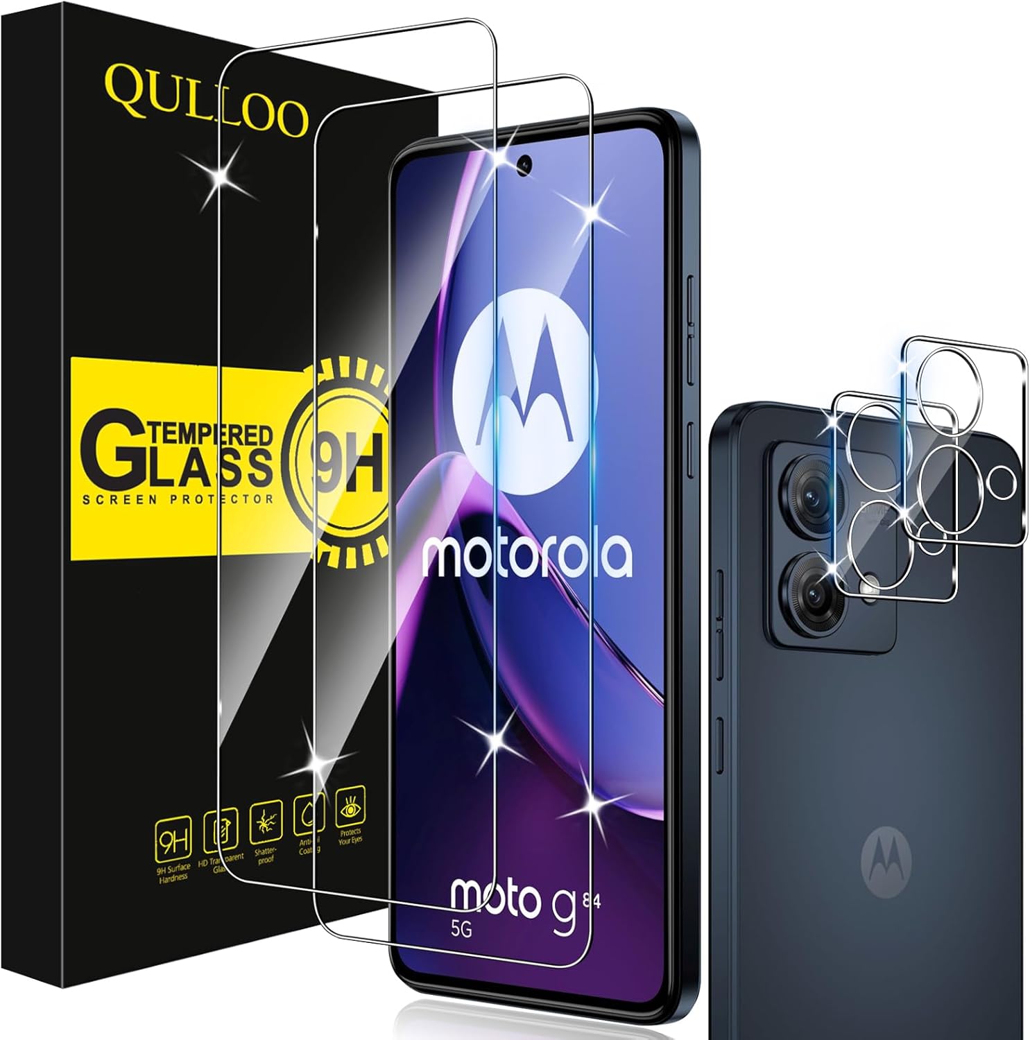 Qulloo Pellicola Vetro Temperato per Motorola Moto G84 5G - immagine 1