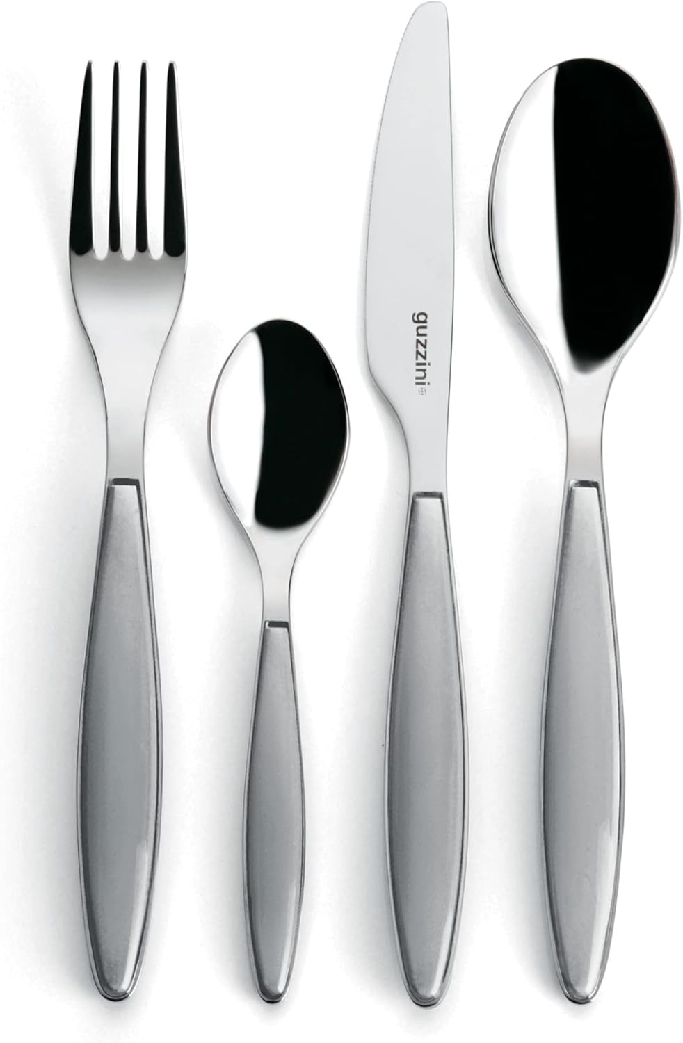 Guzzini Feeling - Set 24 Posate Colorate, Grigio Cielo - immagine 1